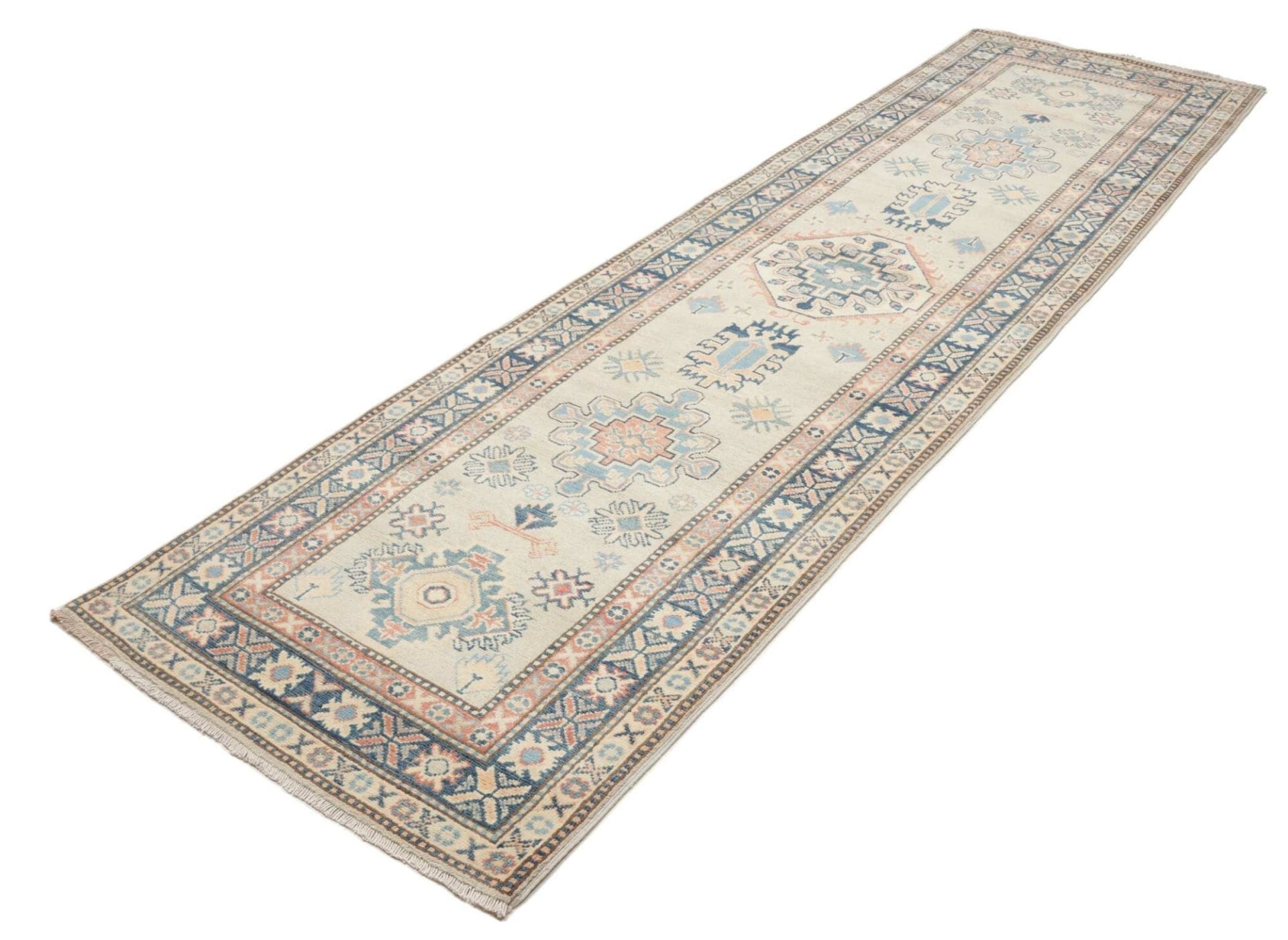 Kazak Orientteppich 93 × 312 cm aus Wolle, handgeknüpft
