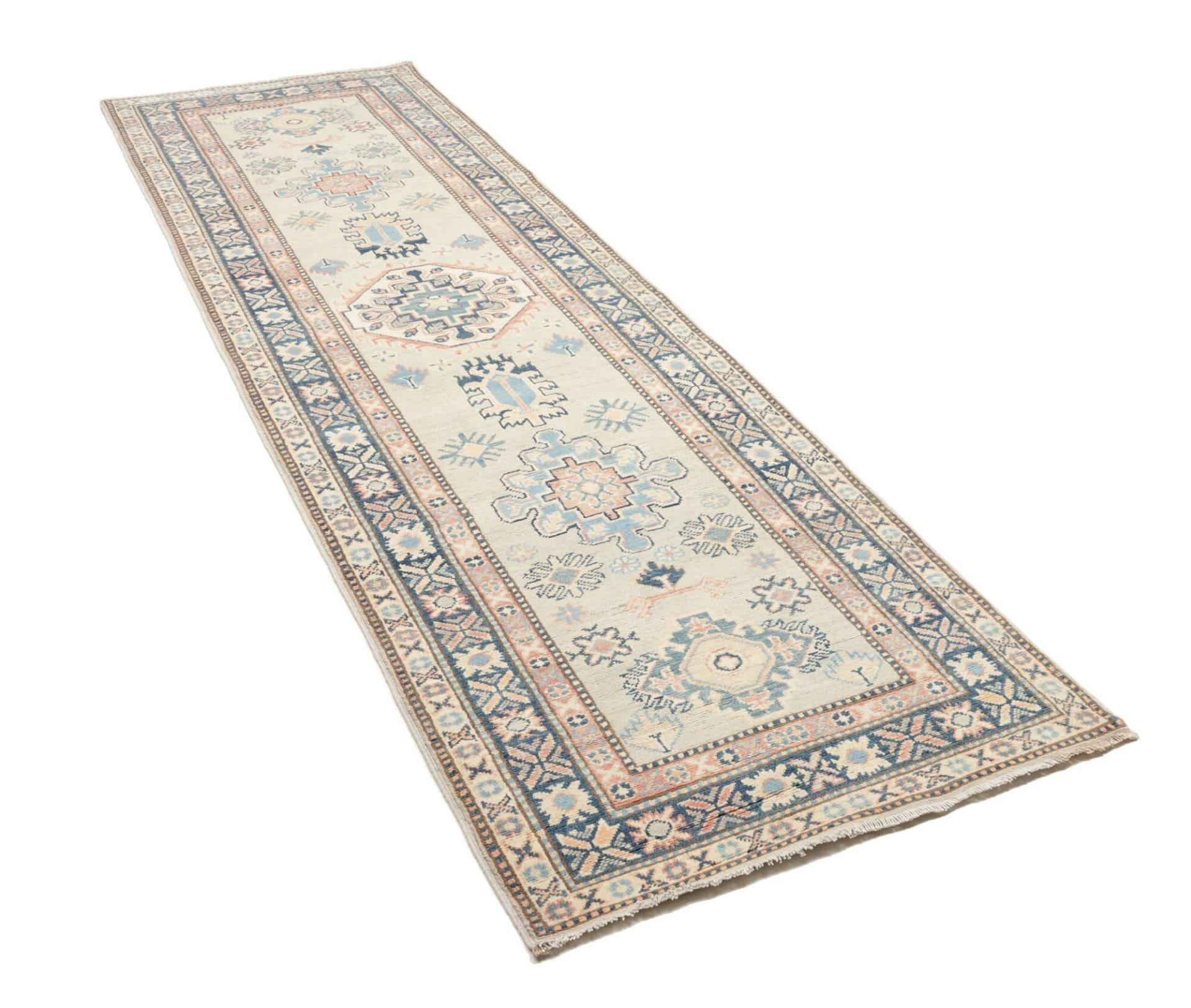 Kazak Orientteppich 93 × 312 cm aus Wolle, handgeknüpft