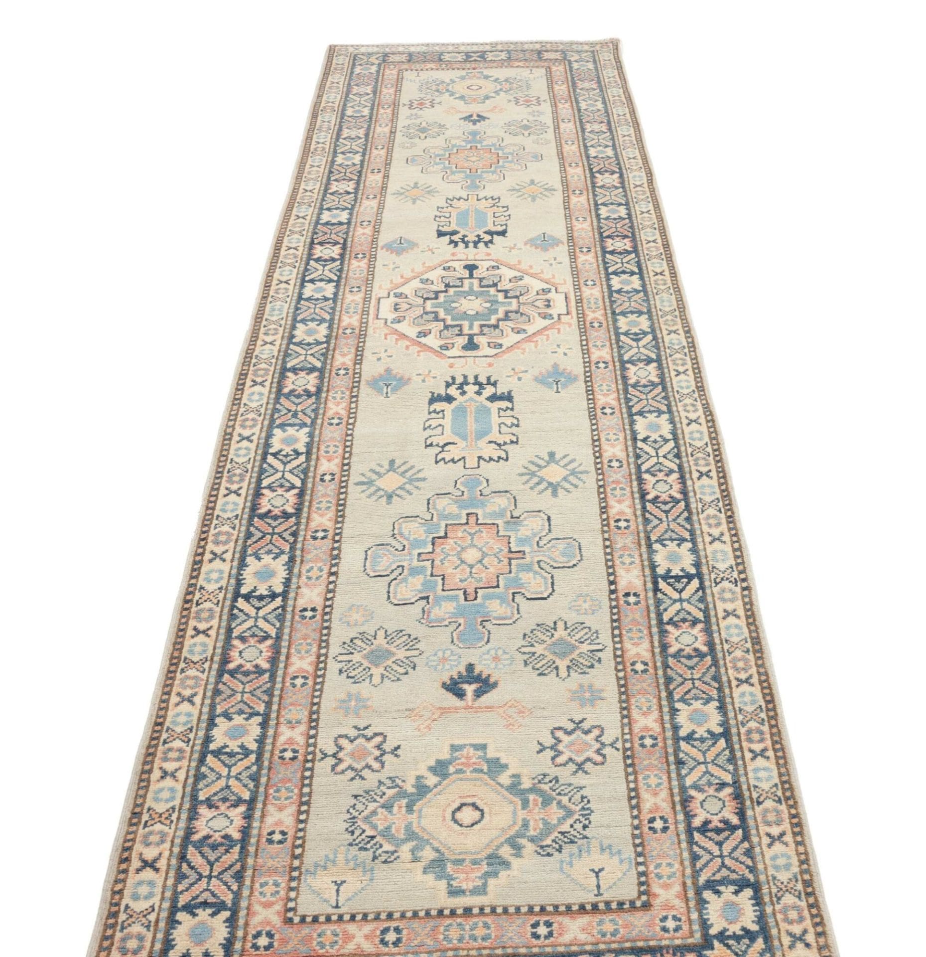 Kazak Orientteppich 93 × 312 cm aus Wolle, handgeknüpft