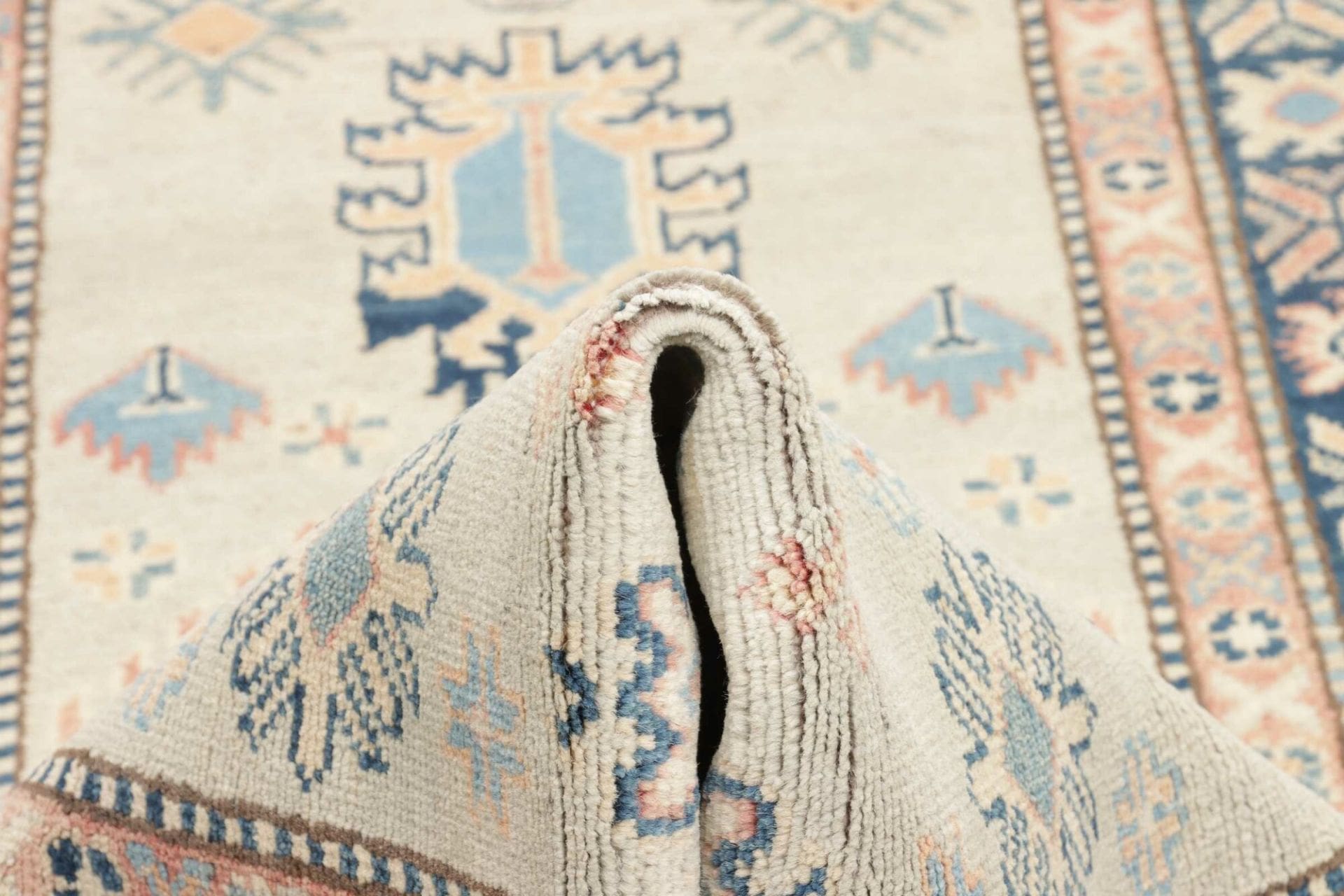Kazak Orientteppich 93 × 312 cm aus Wolle, handgeknüpft