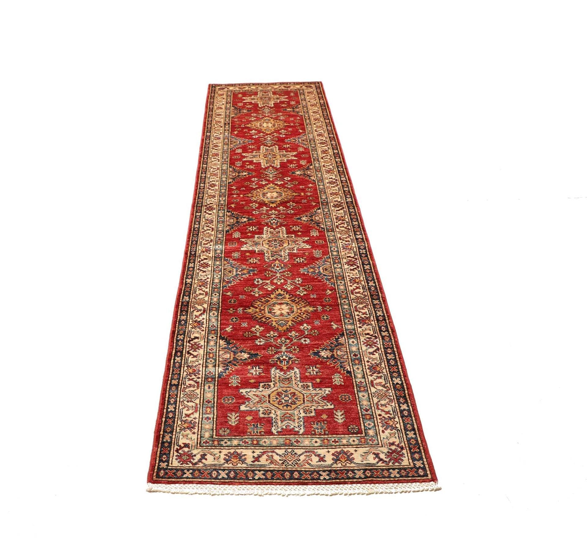 Kazak Orientteppich 83 × 306 cm aus Wolle, handgeknüpft