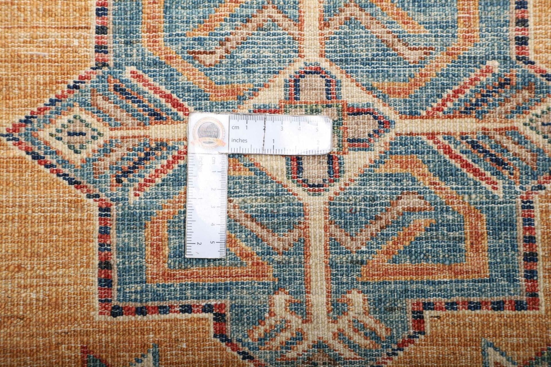 kazak-teppich-81-x-306-cm-geometrische-muster-handgeknupft-8 Handgeknüpfter Kazak Orientteppich, 81 × 306 cm, Wolle