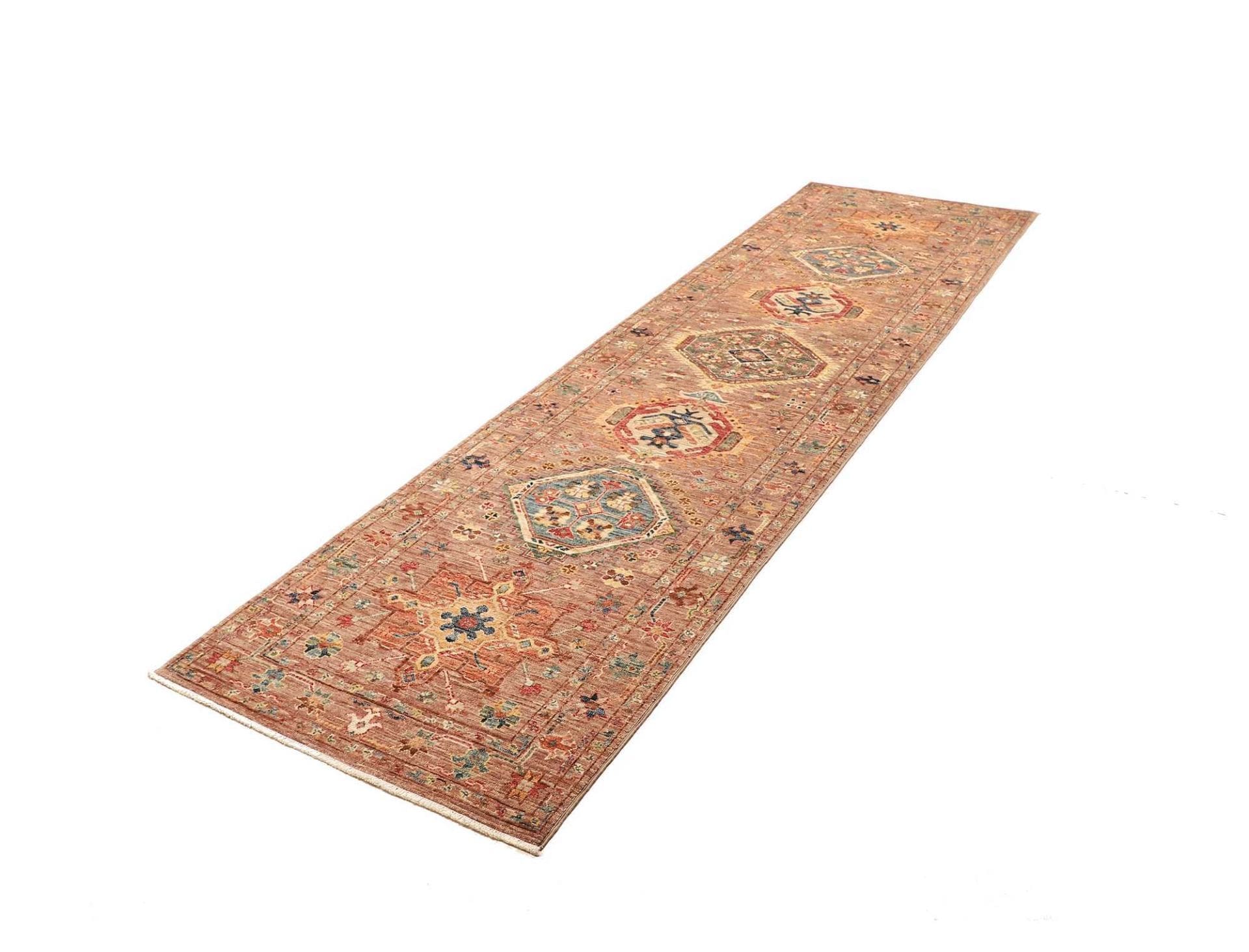Handgeknüpfter Samarkand Orientteppich, 83 × 295 cm, Wolle
