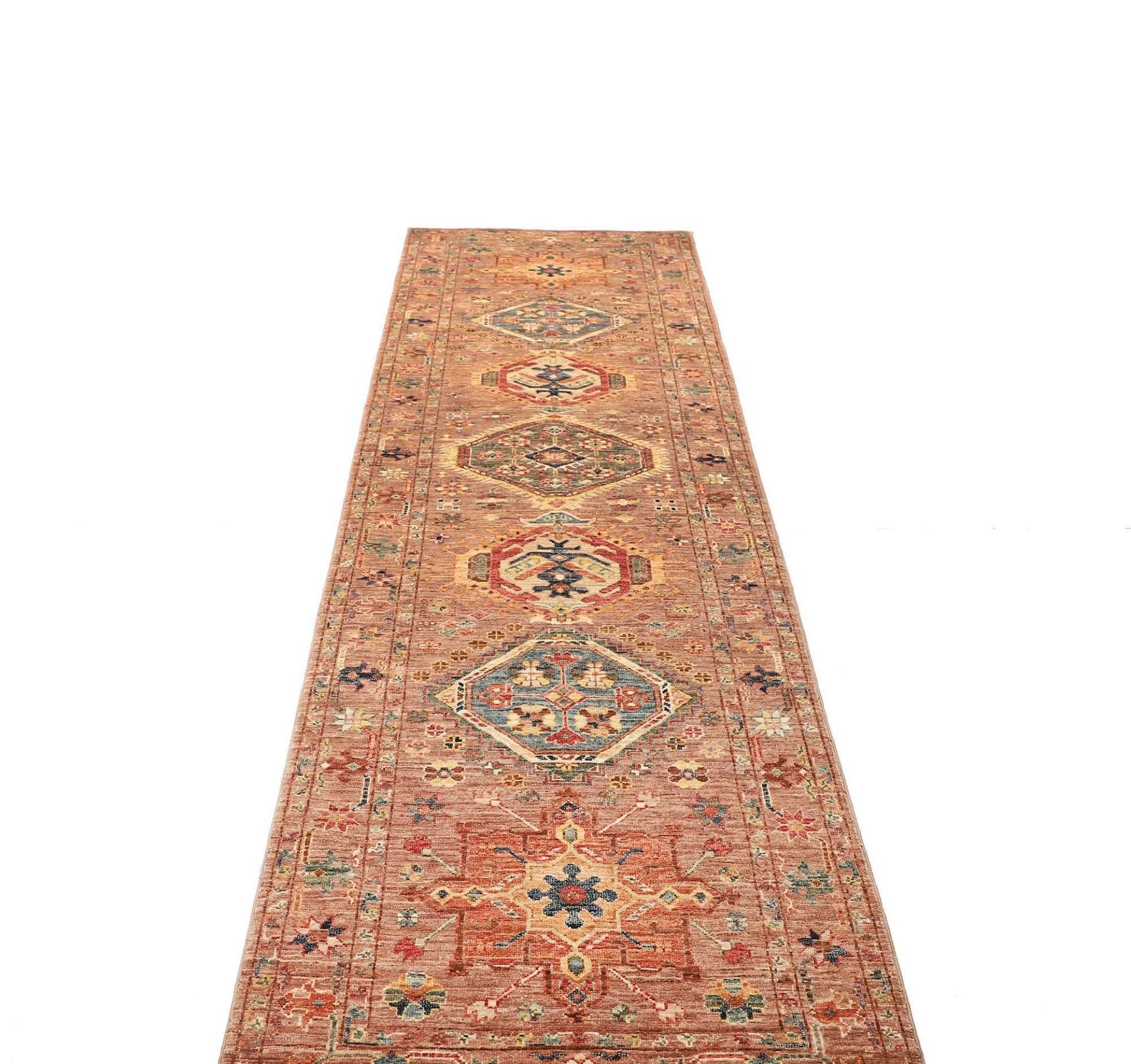 Handgeknüpfter Samarkand Orientteppich, 83 × 295 cm, Wolle