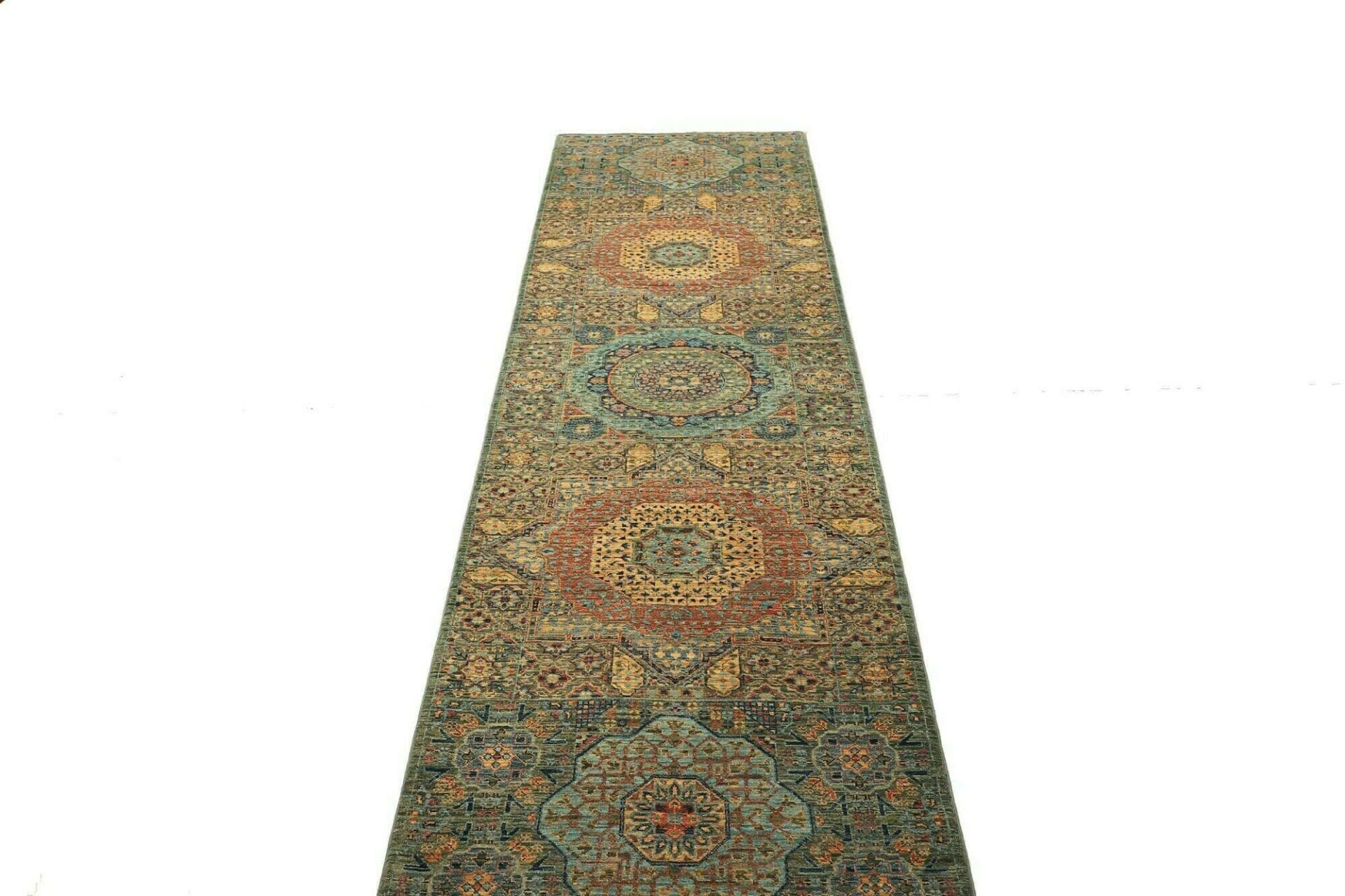 Handgeknüpfter Mamluk Orientteppich, 83 × 290 cm, Wolle