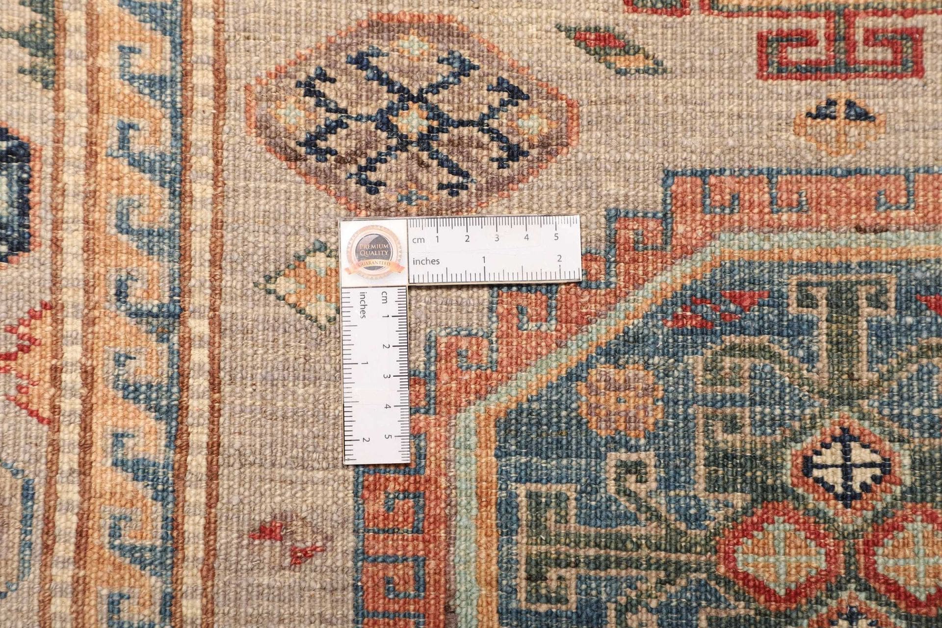 kazak-teppich-84-x-291cm-geometrisches-muster-schurwolle-handgeknupft-9 Handgeknüpfter Kazak Orientteppich, 84 × 291 cm, Wolle