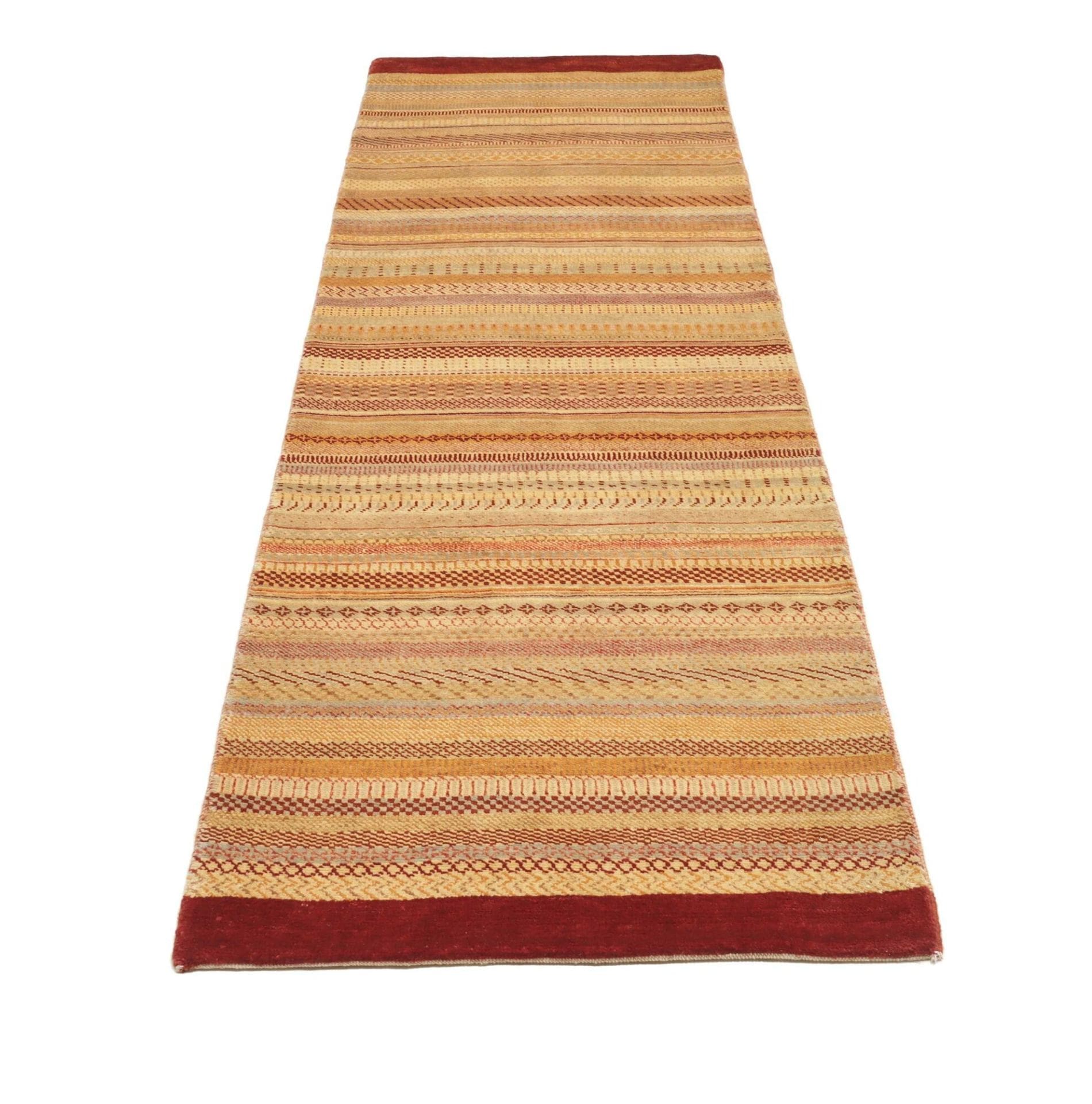 orientteppich-loribaft-81-x-244cm-aus-schurwolle-handgeknupft-3 Handgeknüpfter Loribaft Orientteppich 81 × 244 cm