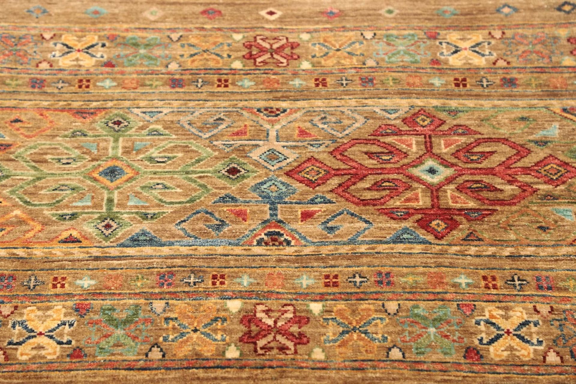 Handgeknüpfter Samarkand Orientteppich, 84 × 253 cm, Wolle