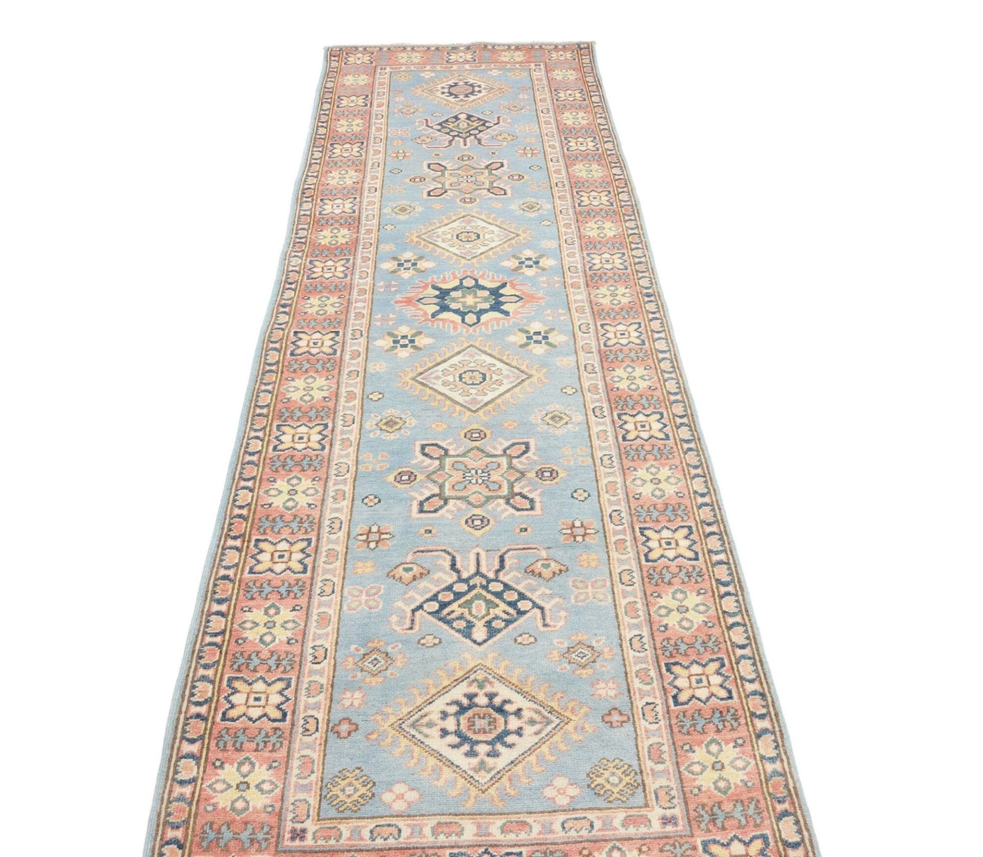 Handgeknüpfter Kazak Orientteppich, 89 × 281 cm, Wolle