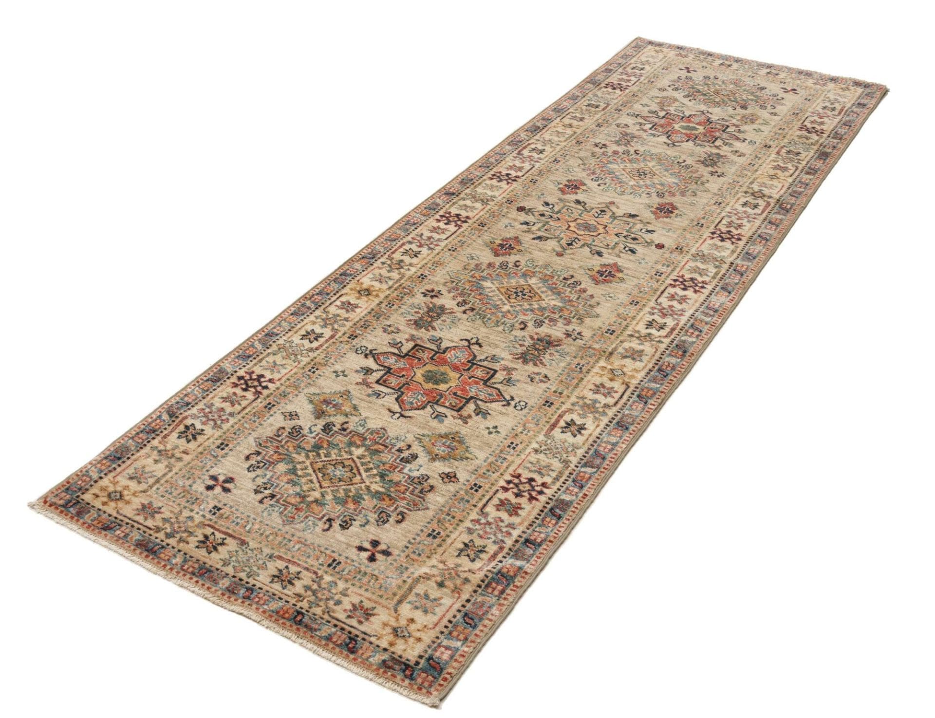 Handgeknüpfter Kazak Orientteppich, 86 × 256 cm, Wolle