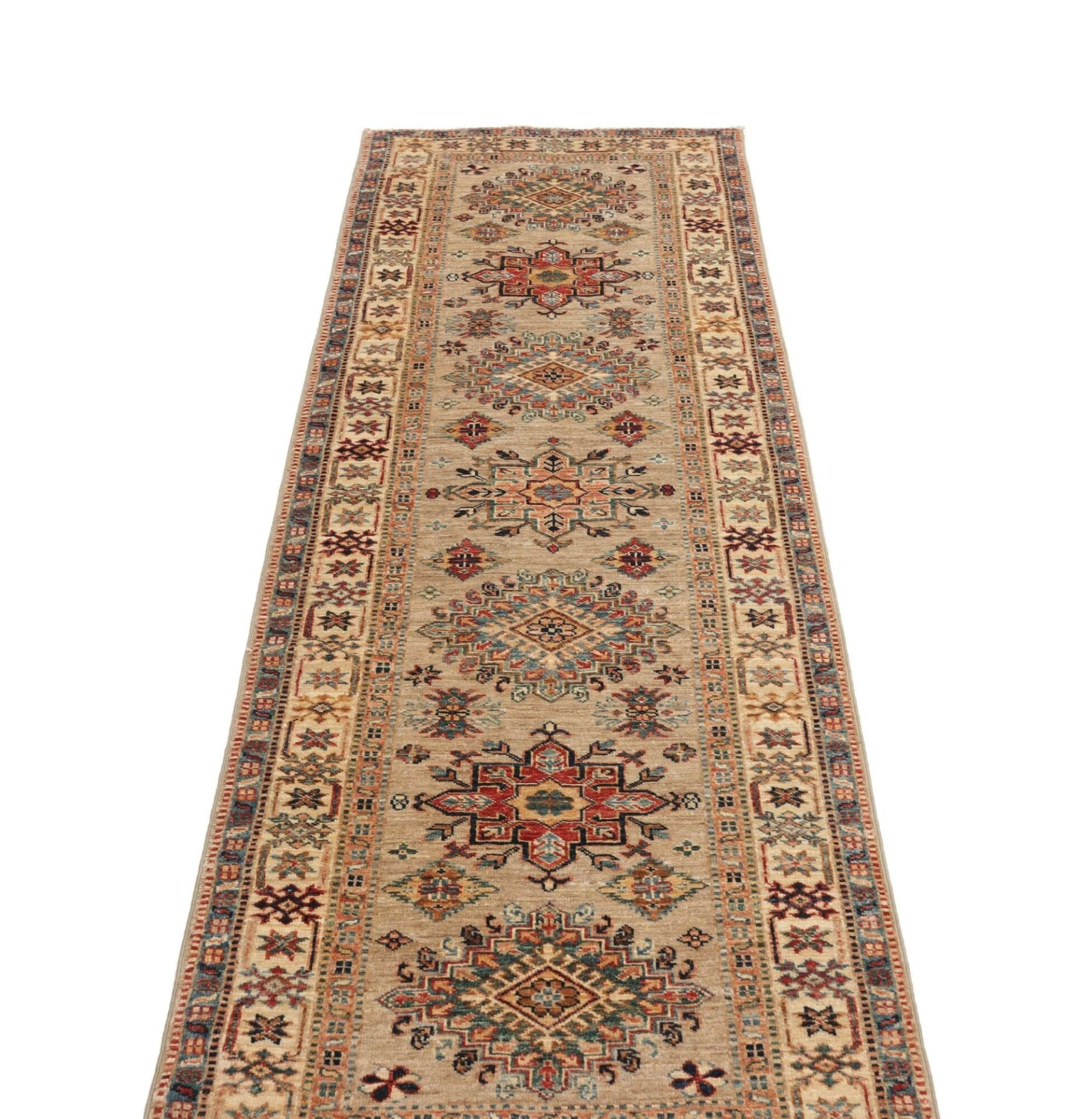 Handgeknüpfter Kazak Orientteppich, 86 × 256 cm, Wolle