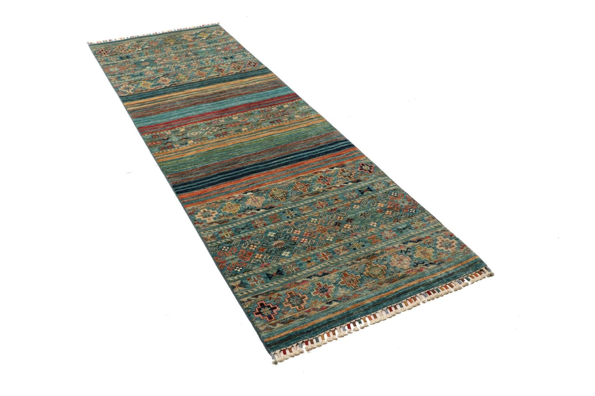 Handgeknüpfter Samarkand Orientteppich, 82 × 237 cm, Wolle