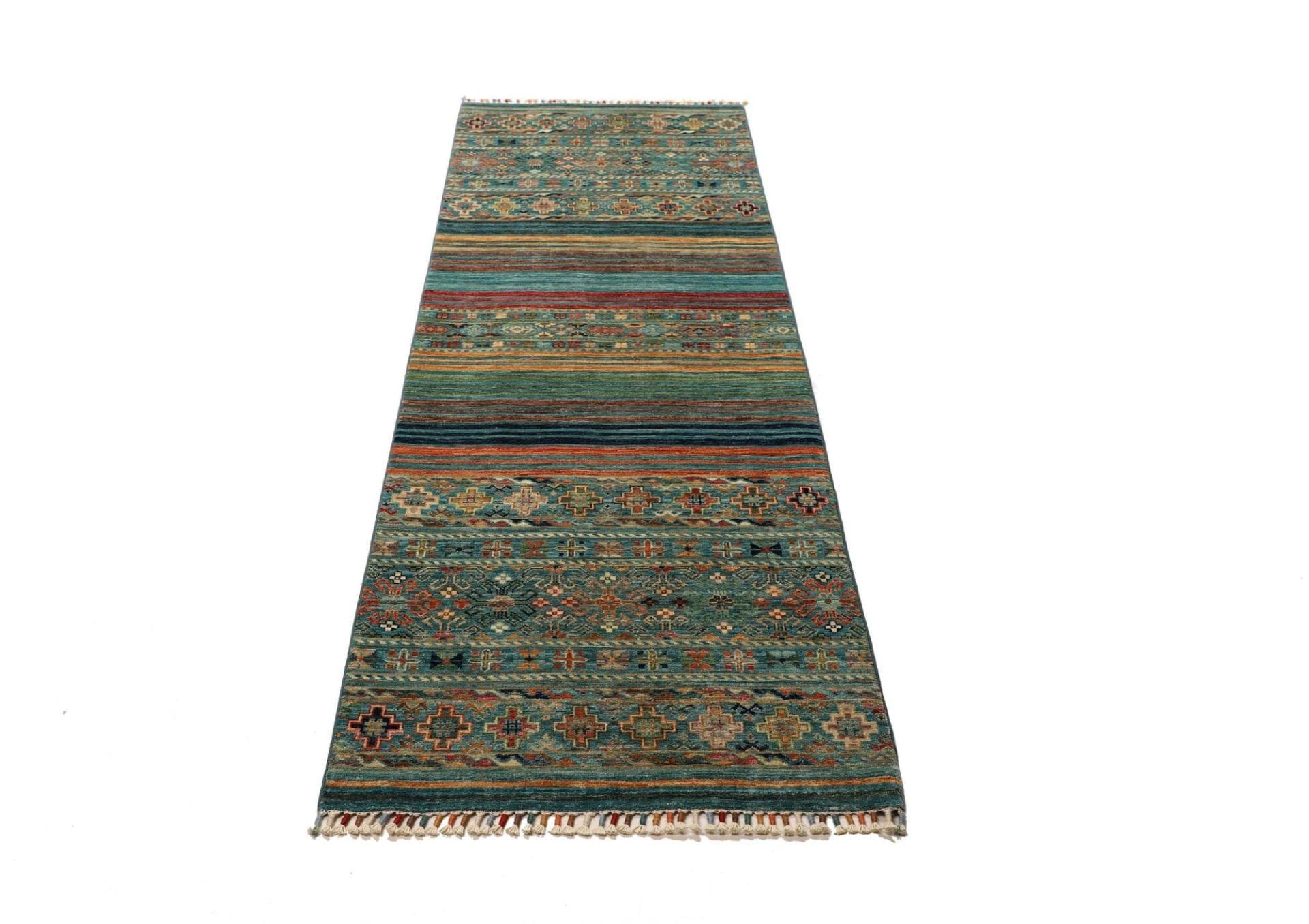 Handgeknüpfter Samarkand Orientteppich, 82 × 237 cm, Wolle