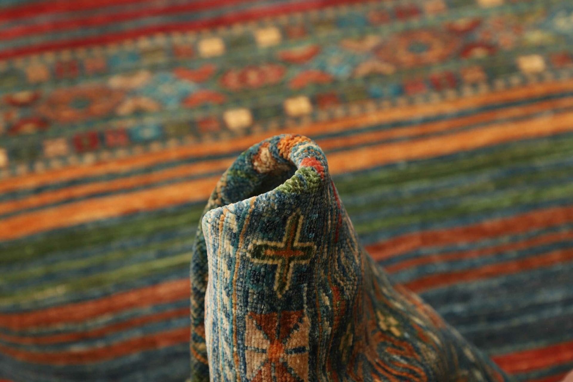 Handgeknüpfter Samarkand Orientteppich, 82 × 237 cm, Wolle