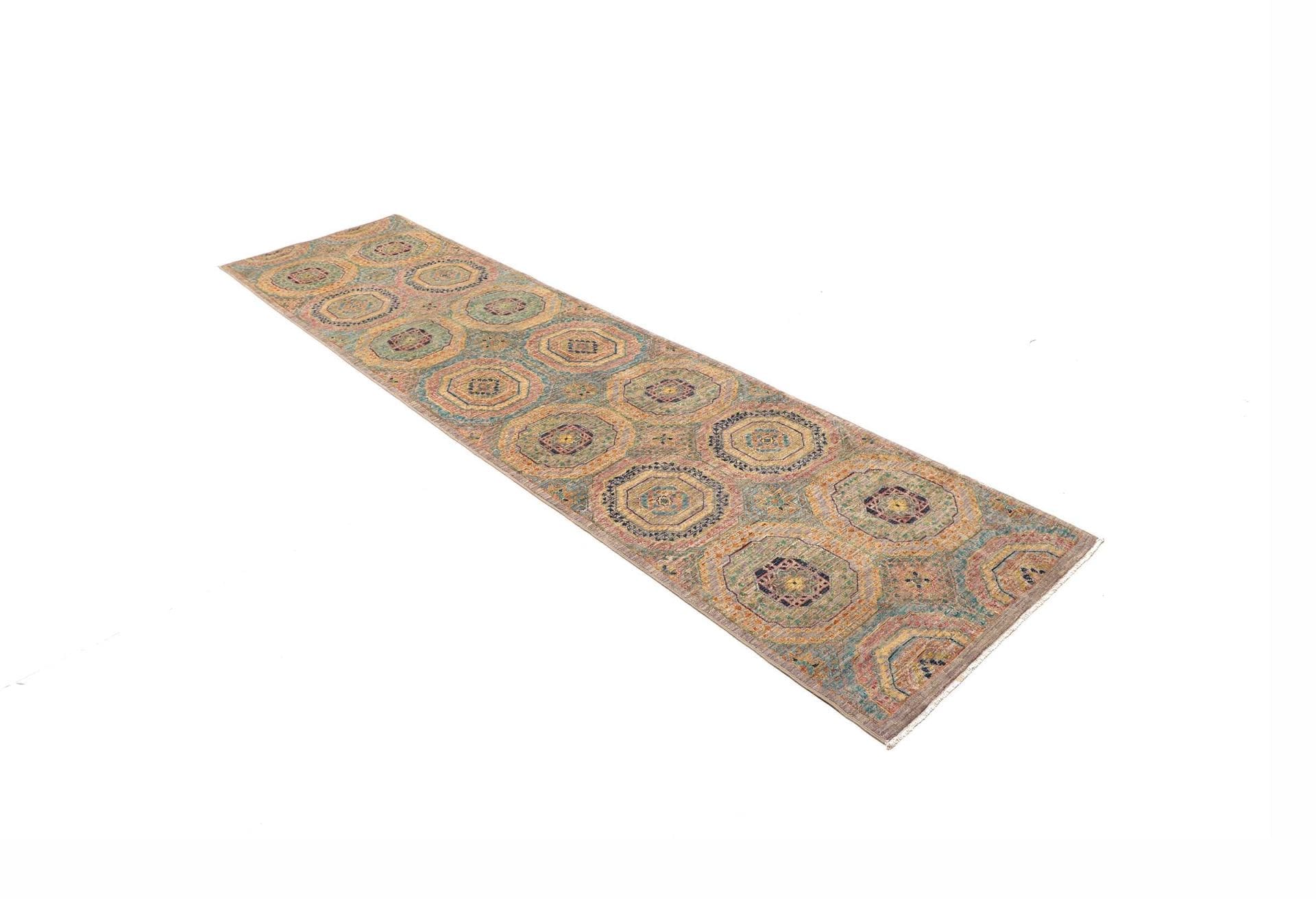 Handgeknüpfter Mamluk Orientteppich, 82 × 294 cm, Wolle