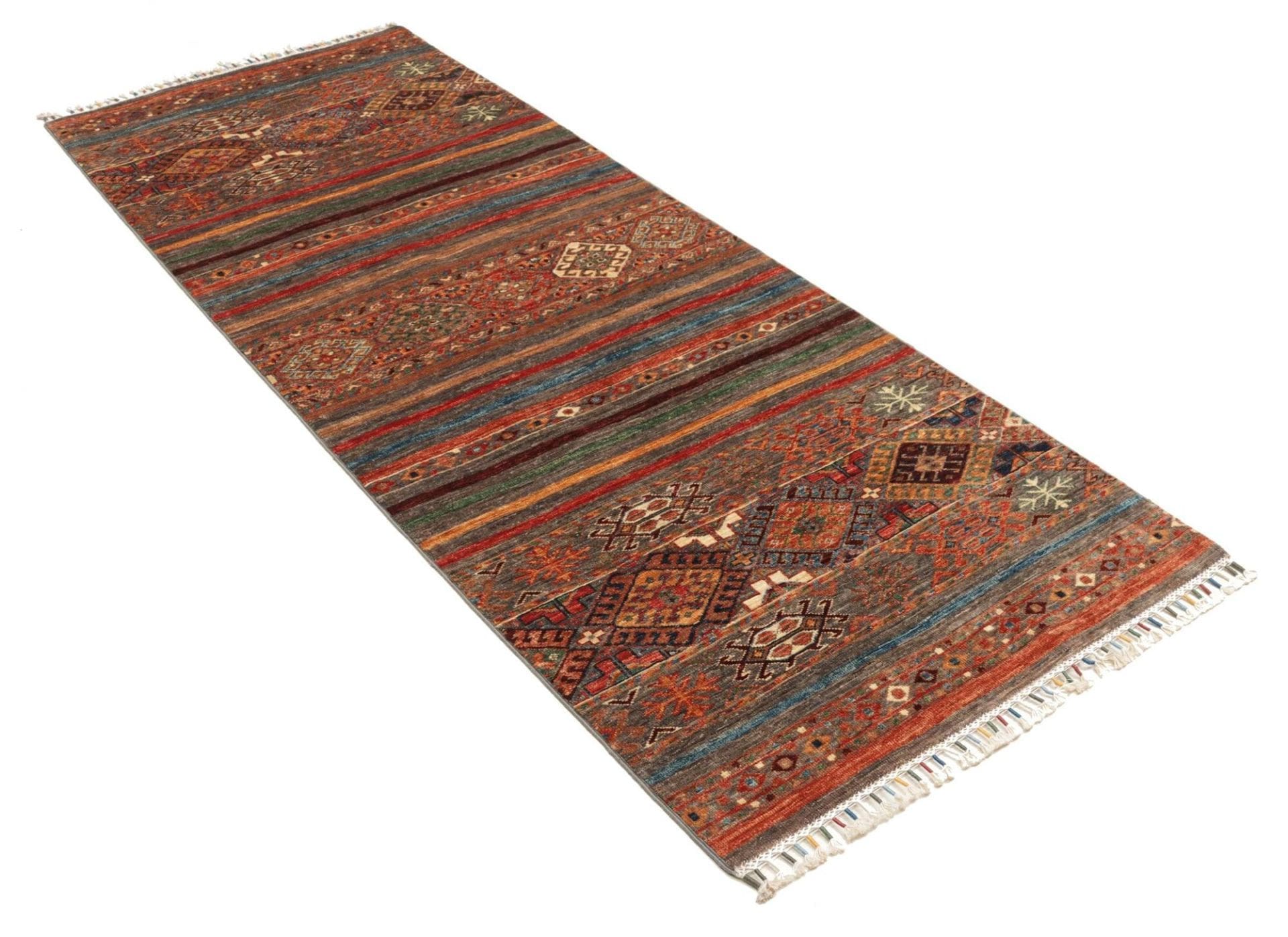 orientteppich-samarkand-85-x-240-cm-handgeknupft-schurwolle-2 Samarkand Orientteppich aus Pakistan, 85 × 240 cm