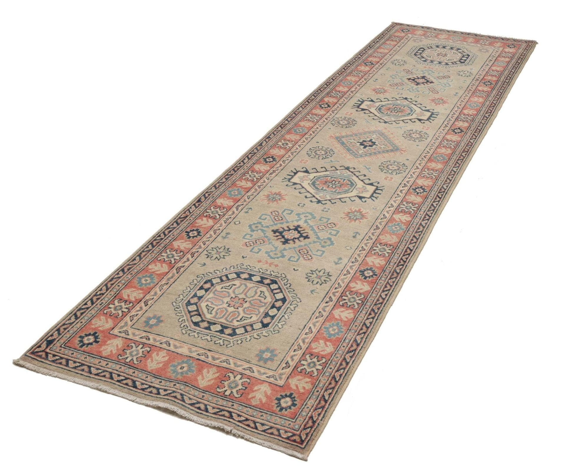Kazak Orientteppich 86 × 300 cm aus Wolle, handgeknüpft