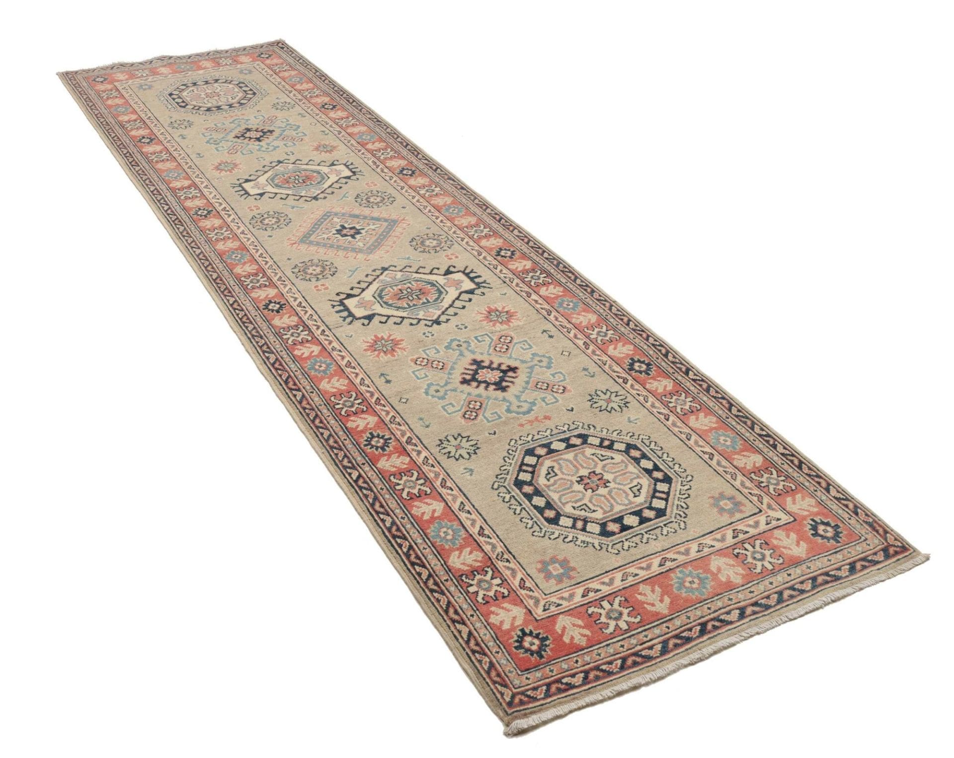 Kazak Orientteppich 86 × 300 cm aus Wolle, handgeknüpft