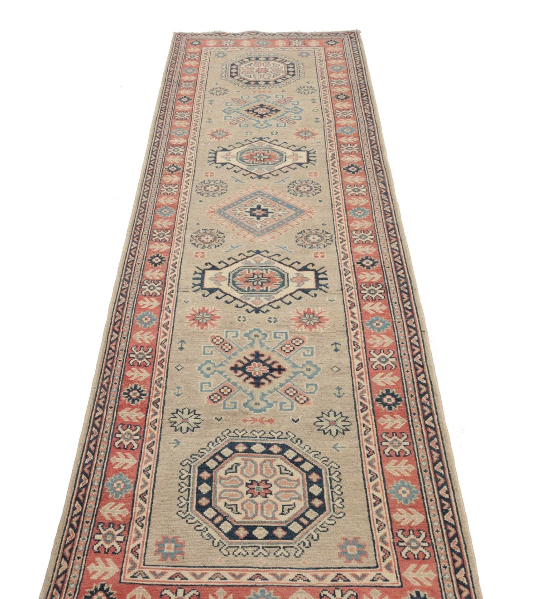 Kazak Orientteppich 86 × 300 cm aus Wolle, handgeknüpft