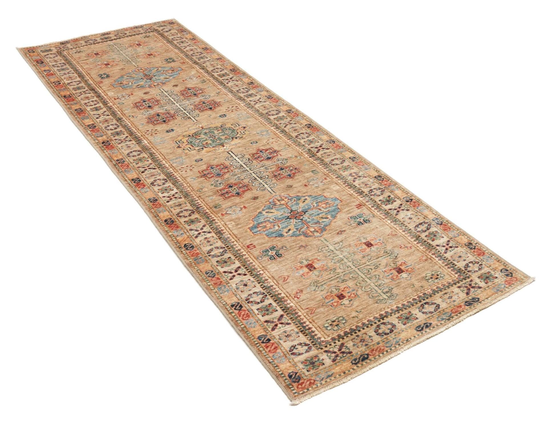 Kazak Orientteppich 84 × 256 cm aus Wolle, handgeknüpft