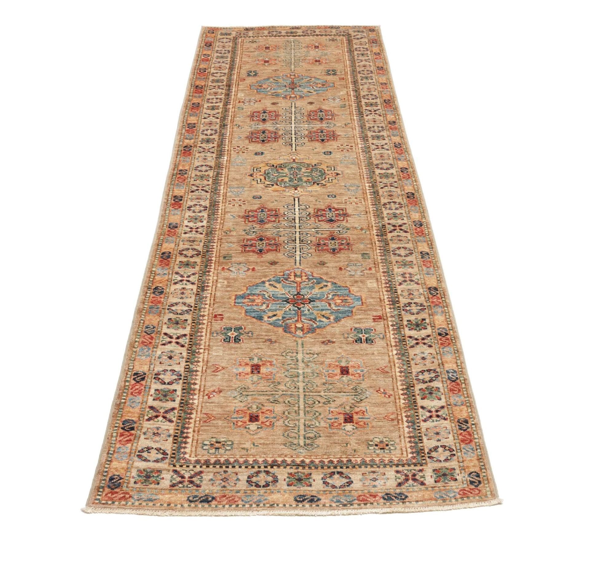 Kazak Orientteppich 84 × 256 cm aus Wolle, handgeknüpft