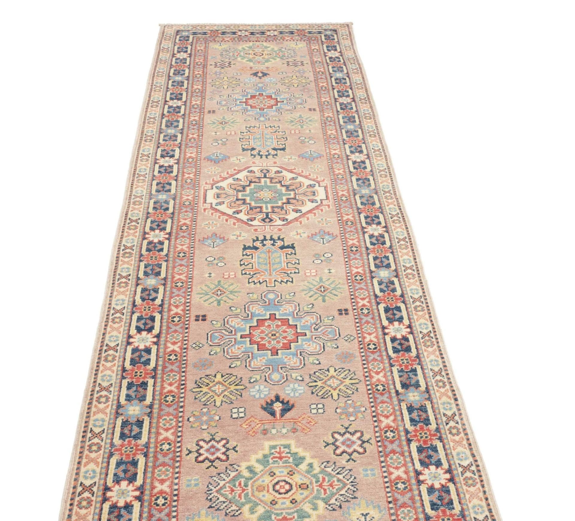 Handgeknüpfter Kazak Orientteppich, 84 × 287 cm, Wolle