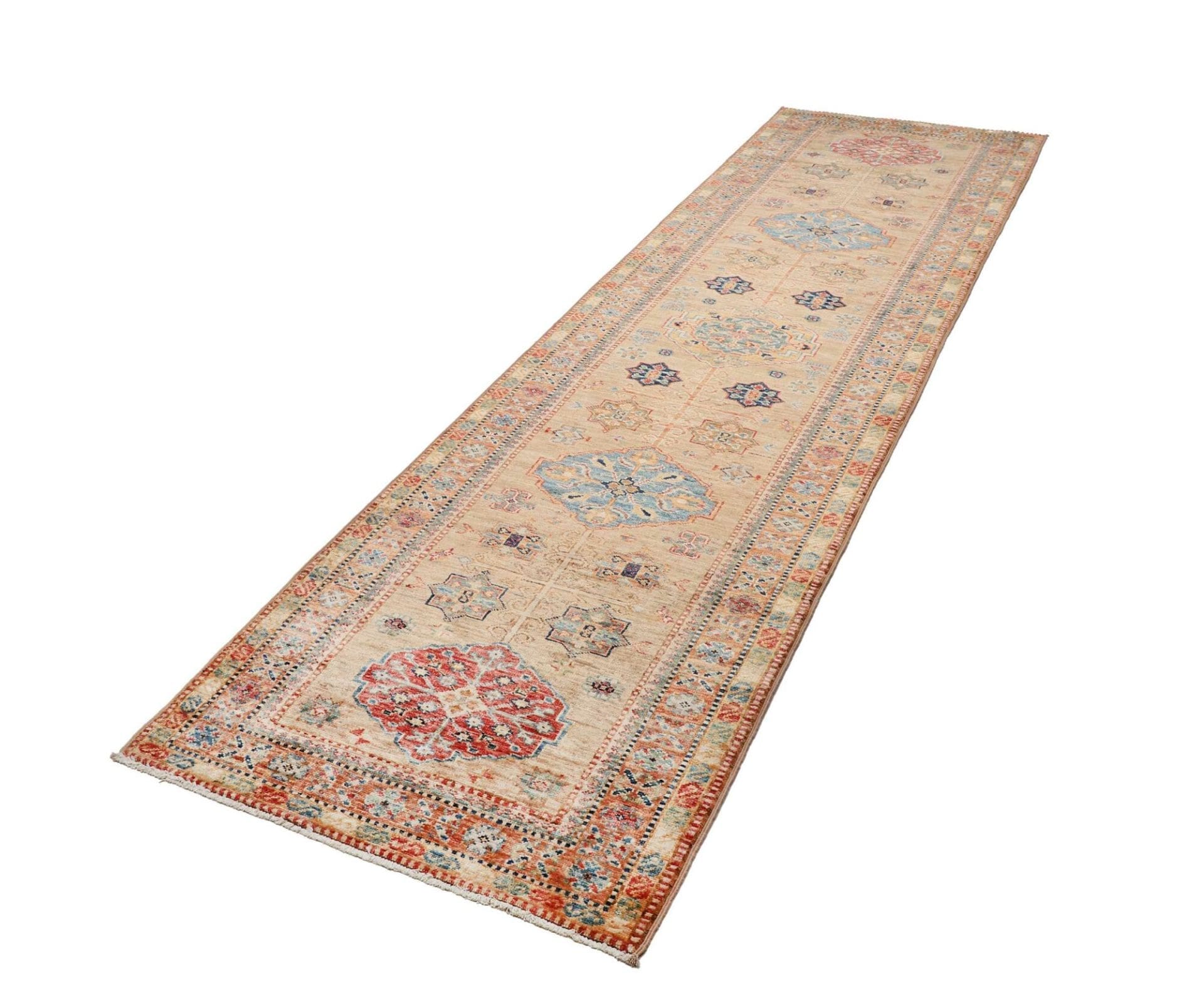 Kazak Orientteppich 86 × 296 cm aus Wolle, handgeknüpft