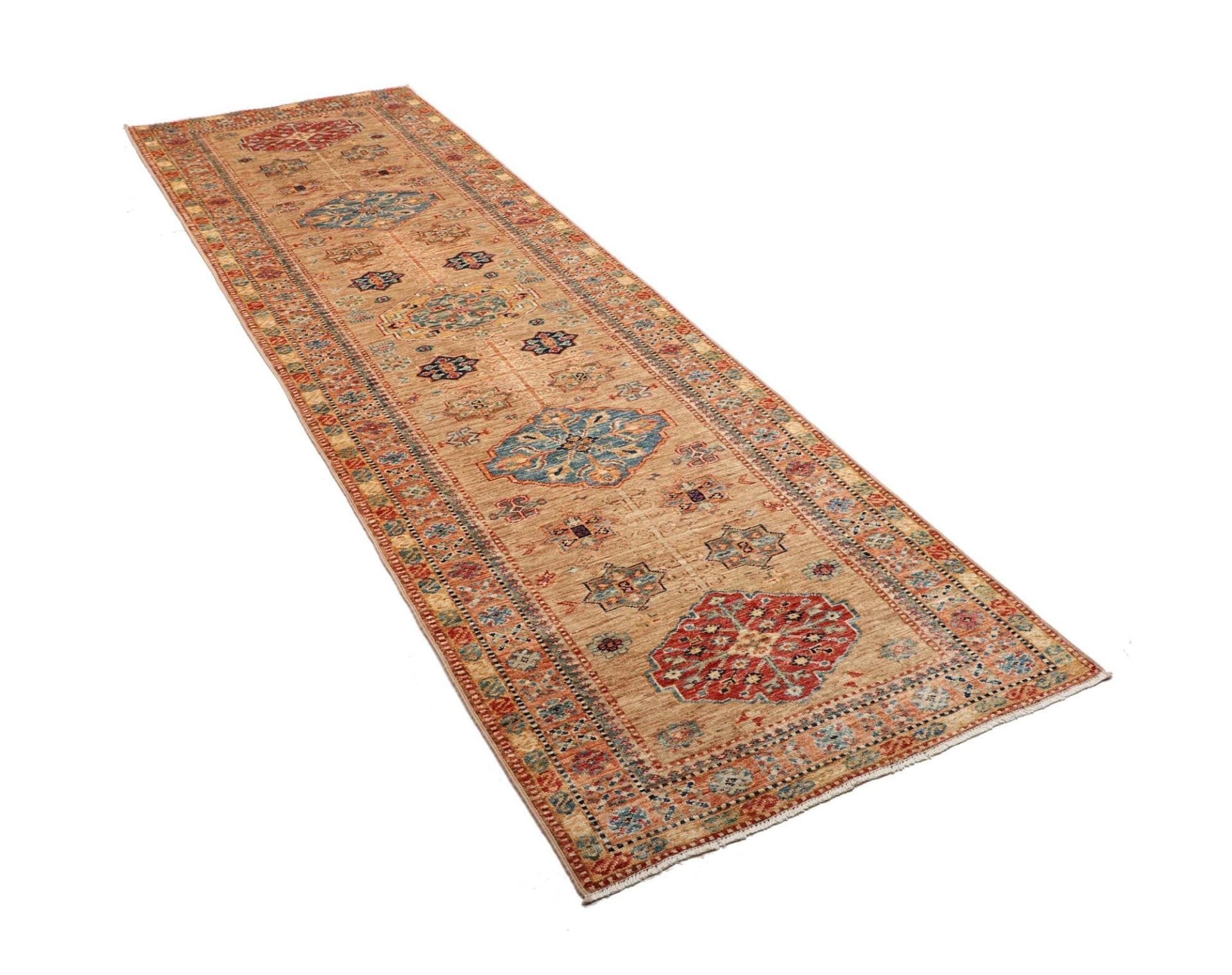 Kazak Orientteppich 86 × 296 cm aus Wolle, handgeknüpft