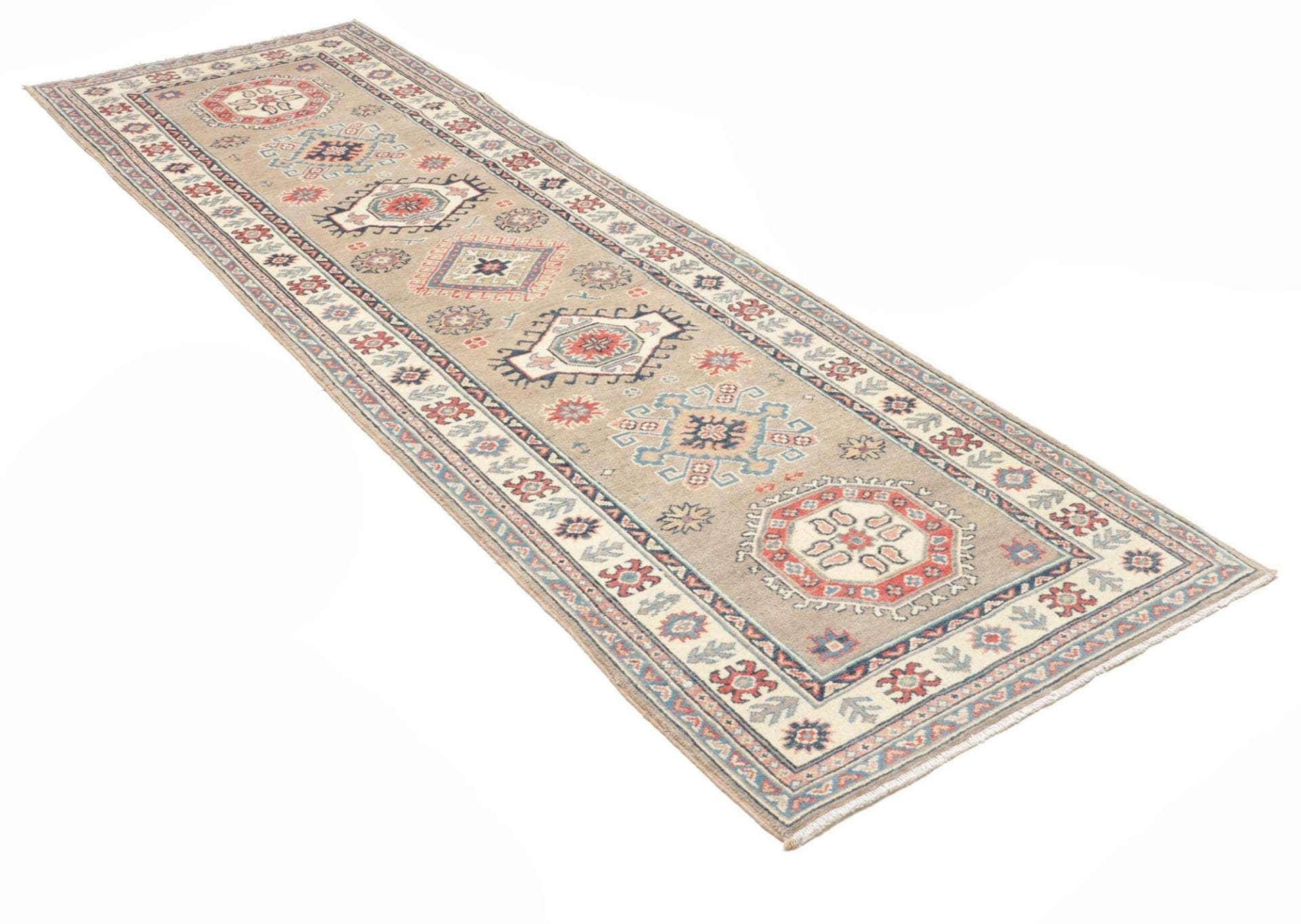 Kazak Orientteppich 88 × 291 cm aus Wolle, handgeknüpft