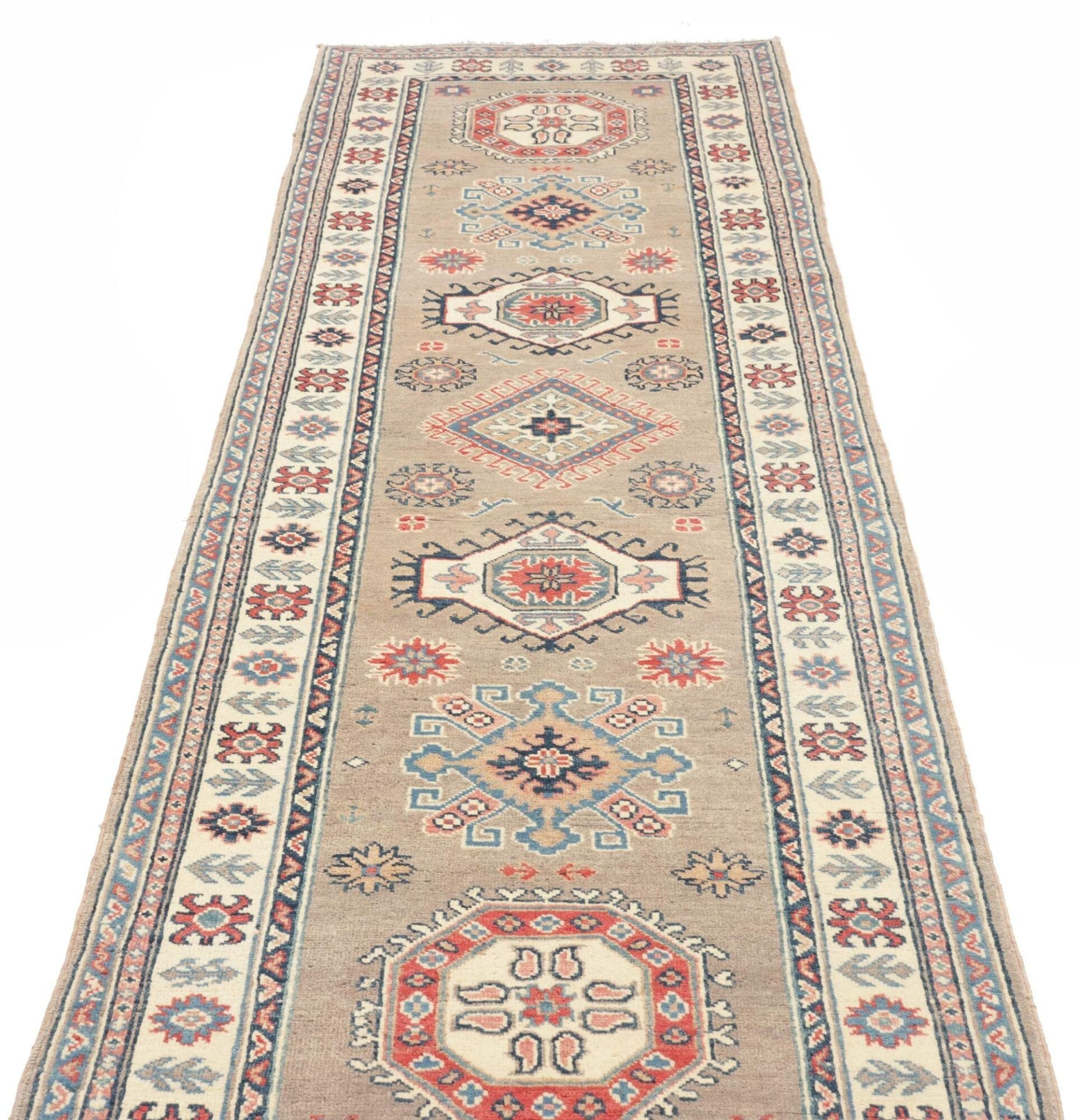 Kazak Orientteppich 88 × 291 cm aus Wolle, handgeknüpft