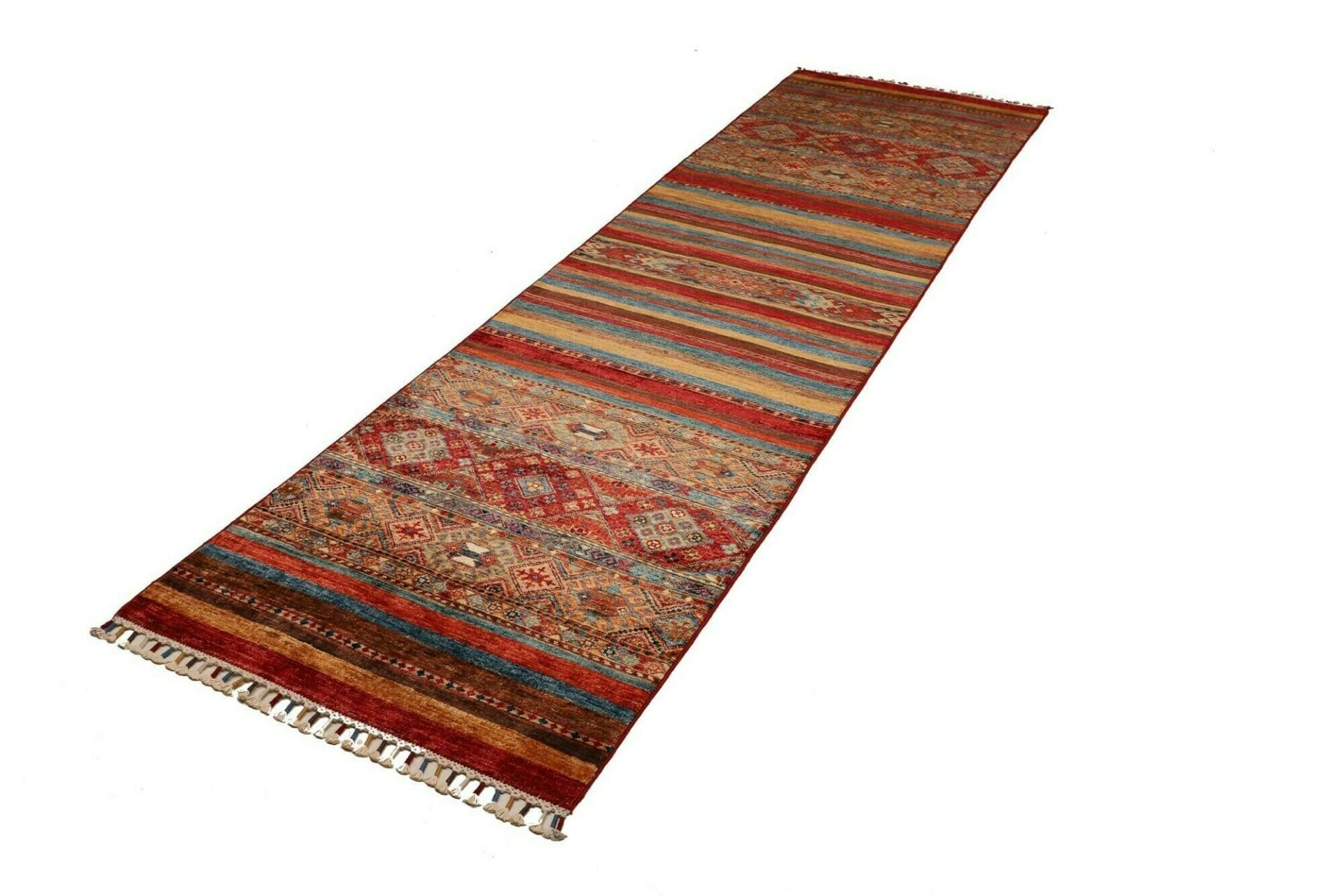 Handgeknüpfter Samarkand Orientteppich, 86 × 293 cm, Wolle