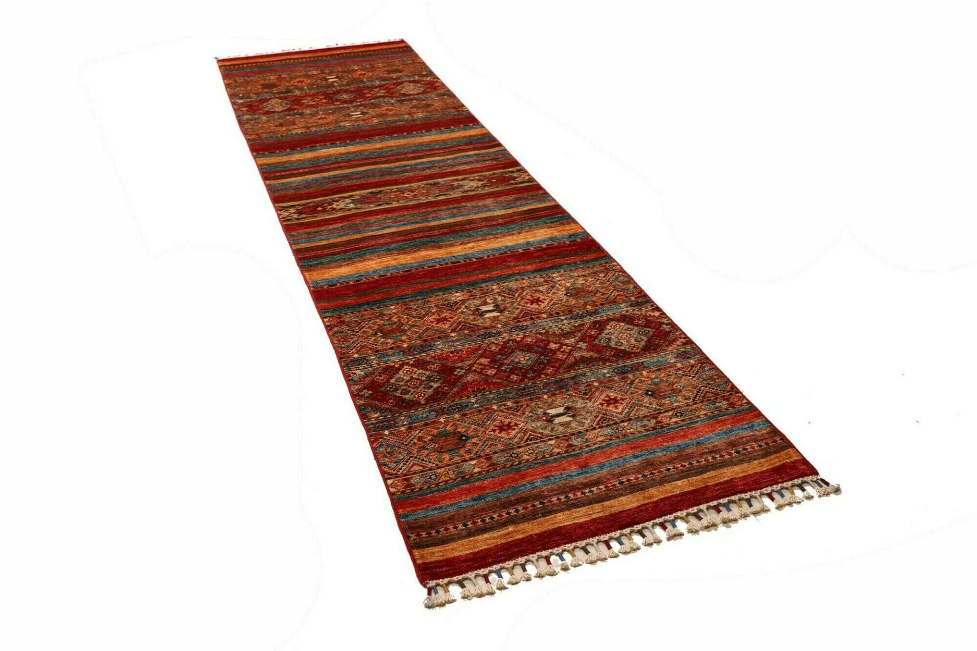 Handgeknüpfter Samarkand Orientteppich, 86 × 293 cm, Wolle