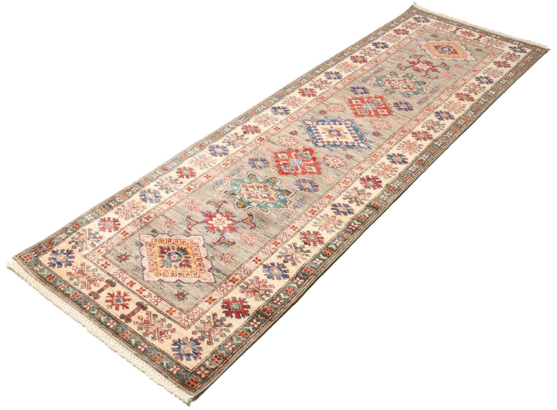 Kazak Orientteppich 85 × 257 cm aus Wolle, handgeknüpft
