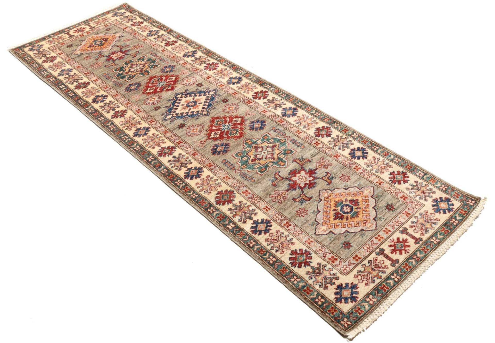 Kazak Orientteppich 85 × 257 cm aus Wolle, handgeknüpft