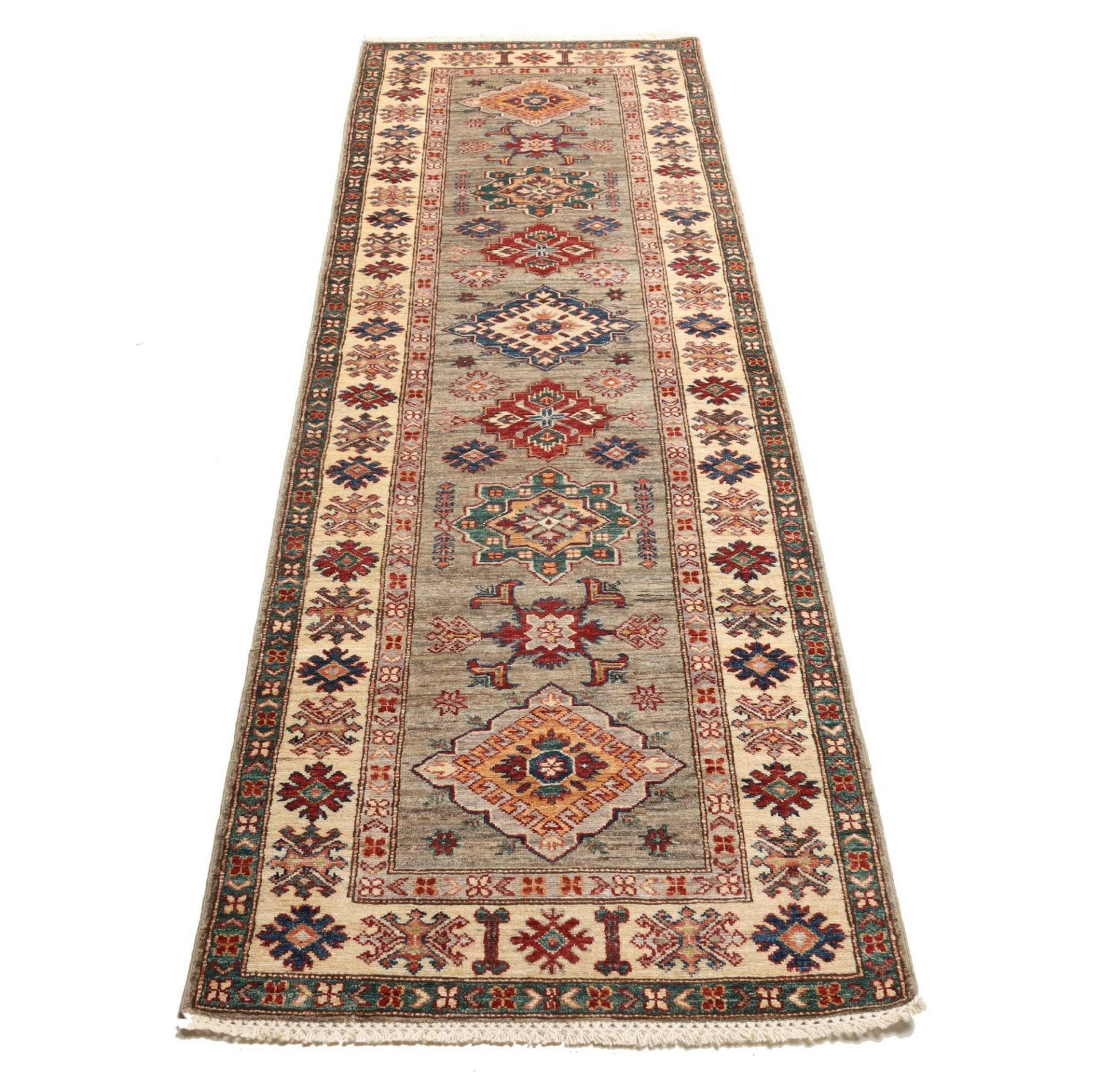 Kazak Orientteppich 85 × 257 cm aus Wolle, handgeknüpft