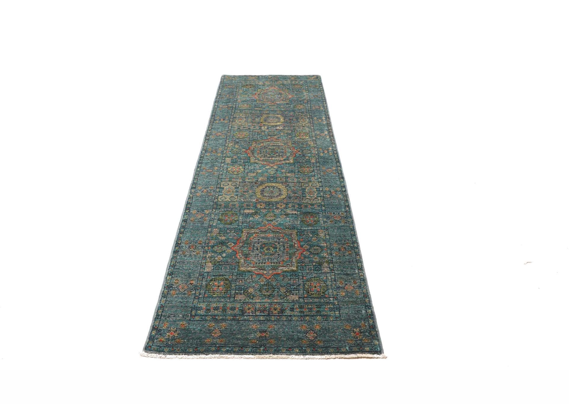 Handgeknüpfter Mamluk Orientteppich, 83 × 245 cm, Wolle