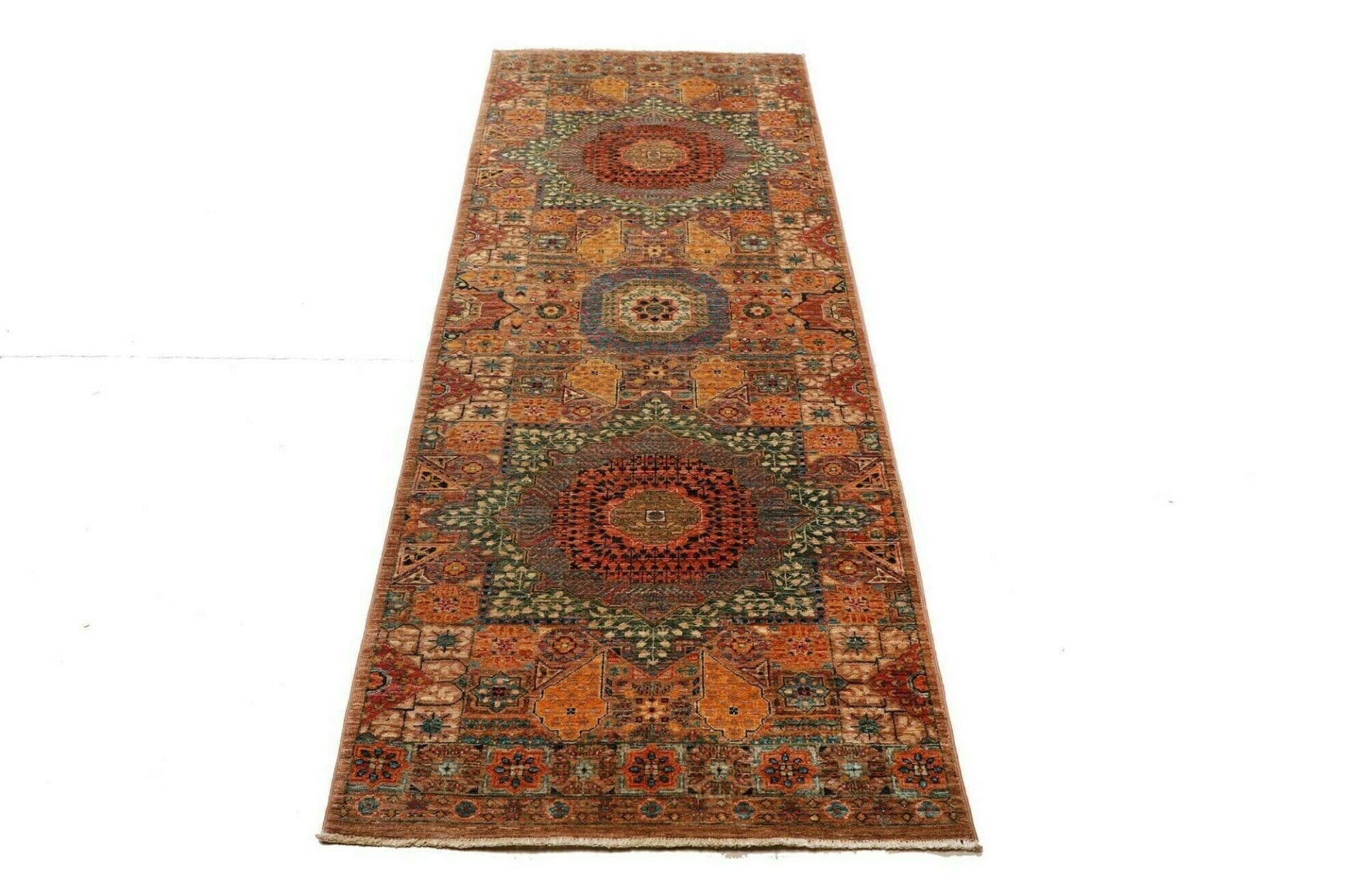 Handgeknüpfter Mamluk Orientteppich, 84 × 244 cm, Wolle