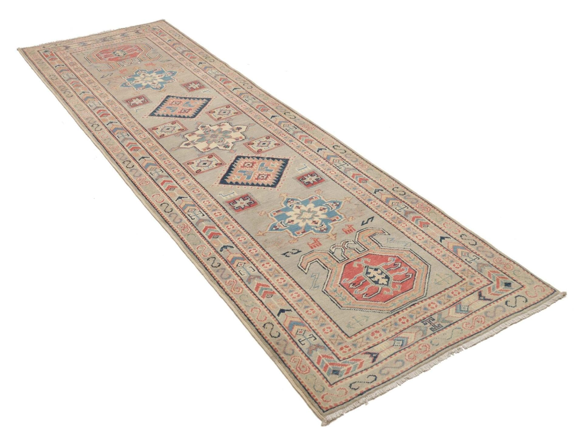 Kazak Orientteppich 85 × 286 cm aus Wolle, handgeknüpft