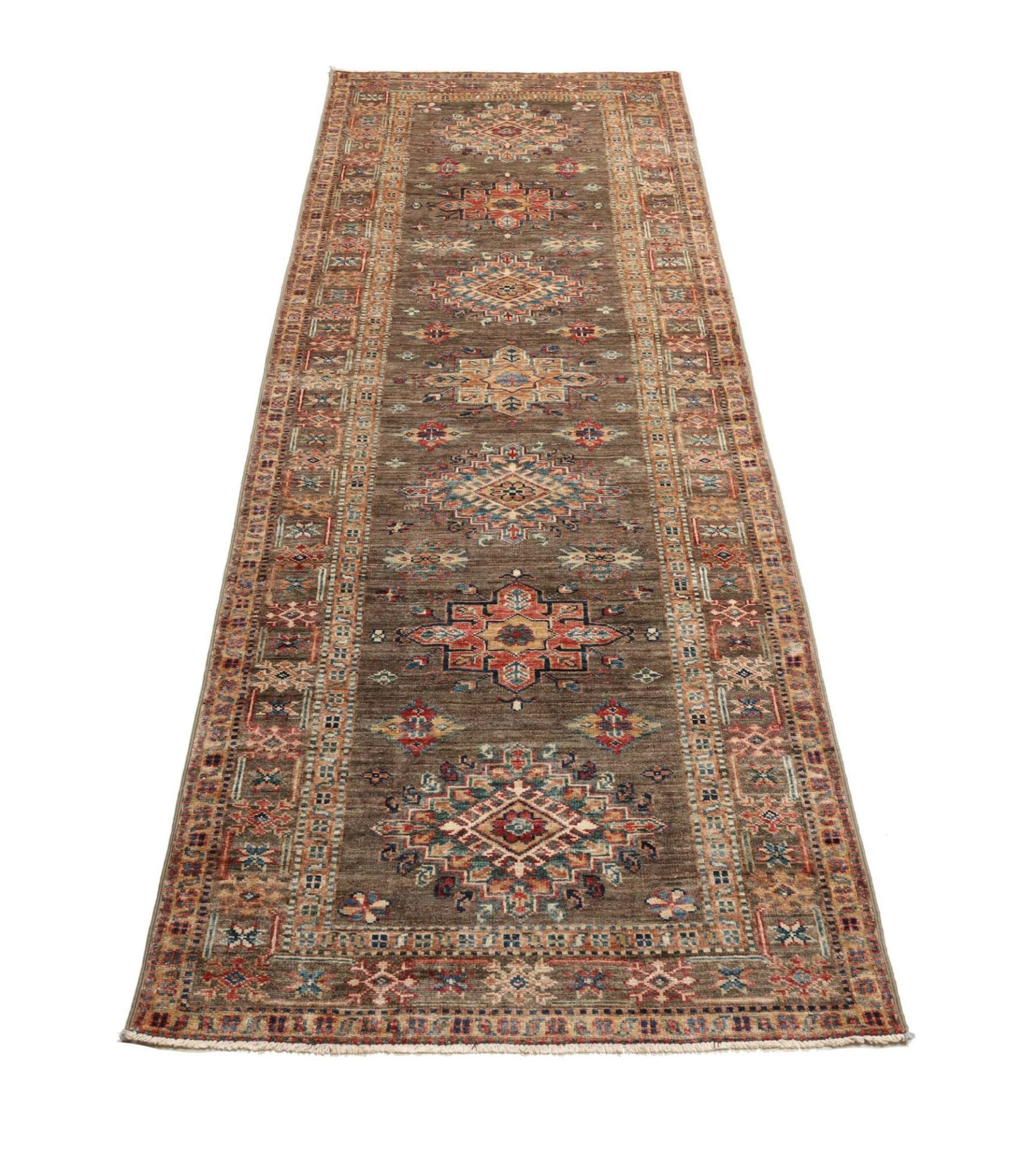 Handgeknüpfter Kazak Orientteppich 88 × 256 cm