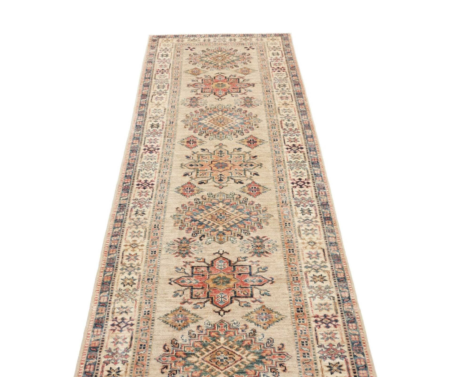 Kazak Orientteppich aus Pakistan, 86 × 257 cm