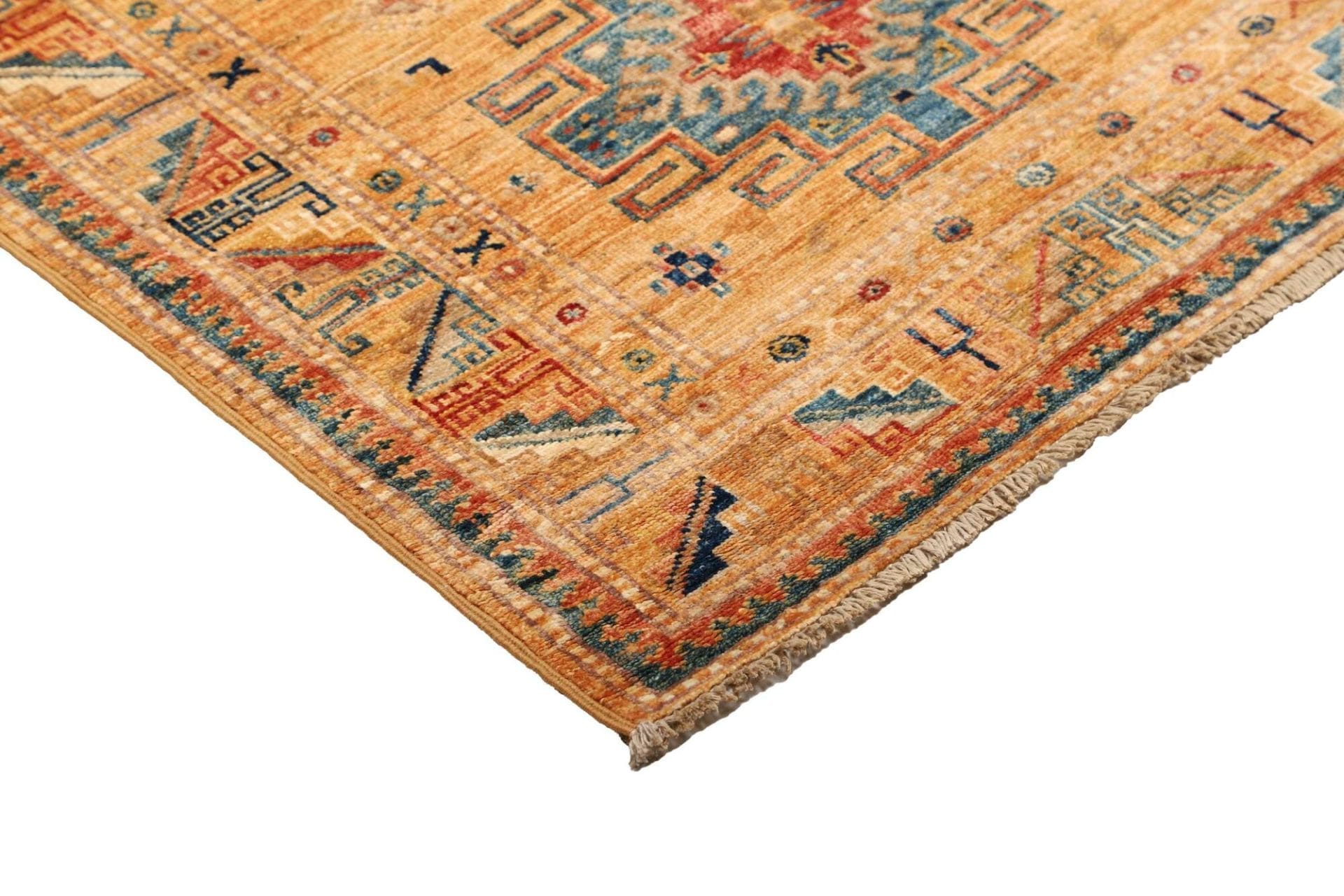 kazak-orientteppich-82-x-252cm-handgeknupft-geometrisch-wolle-4 Handgeknüpfter Kazak Orientteppich, 82 × 252 cm, Wolle