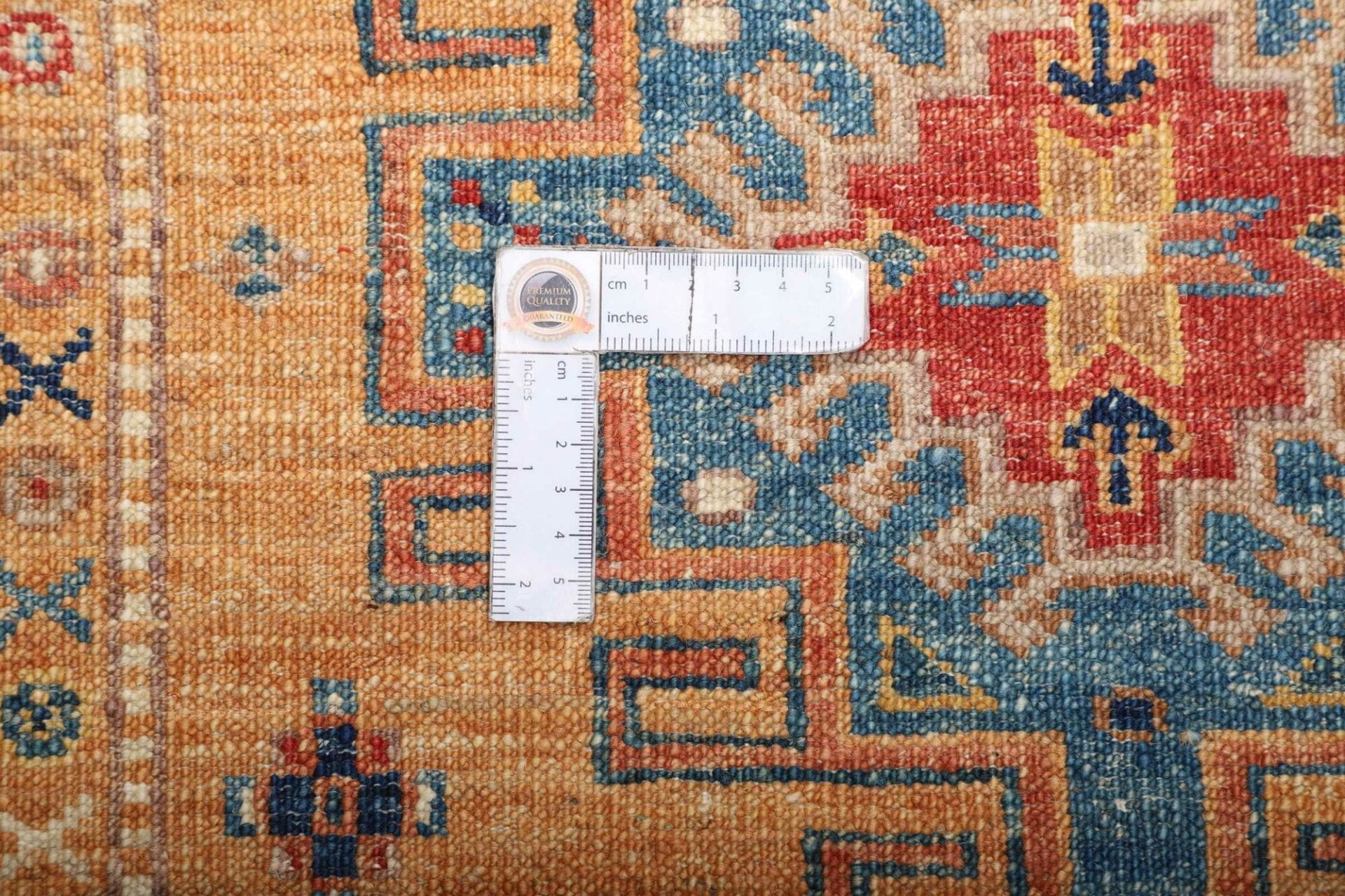 kazak-orientteppich-82-x-252cm-handgeknupft-geometrisch-wolle-8 Handgeknüpfter Kazak Orientteppich, 82 × 252 cm, Wolle