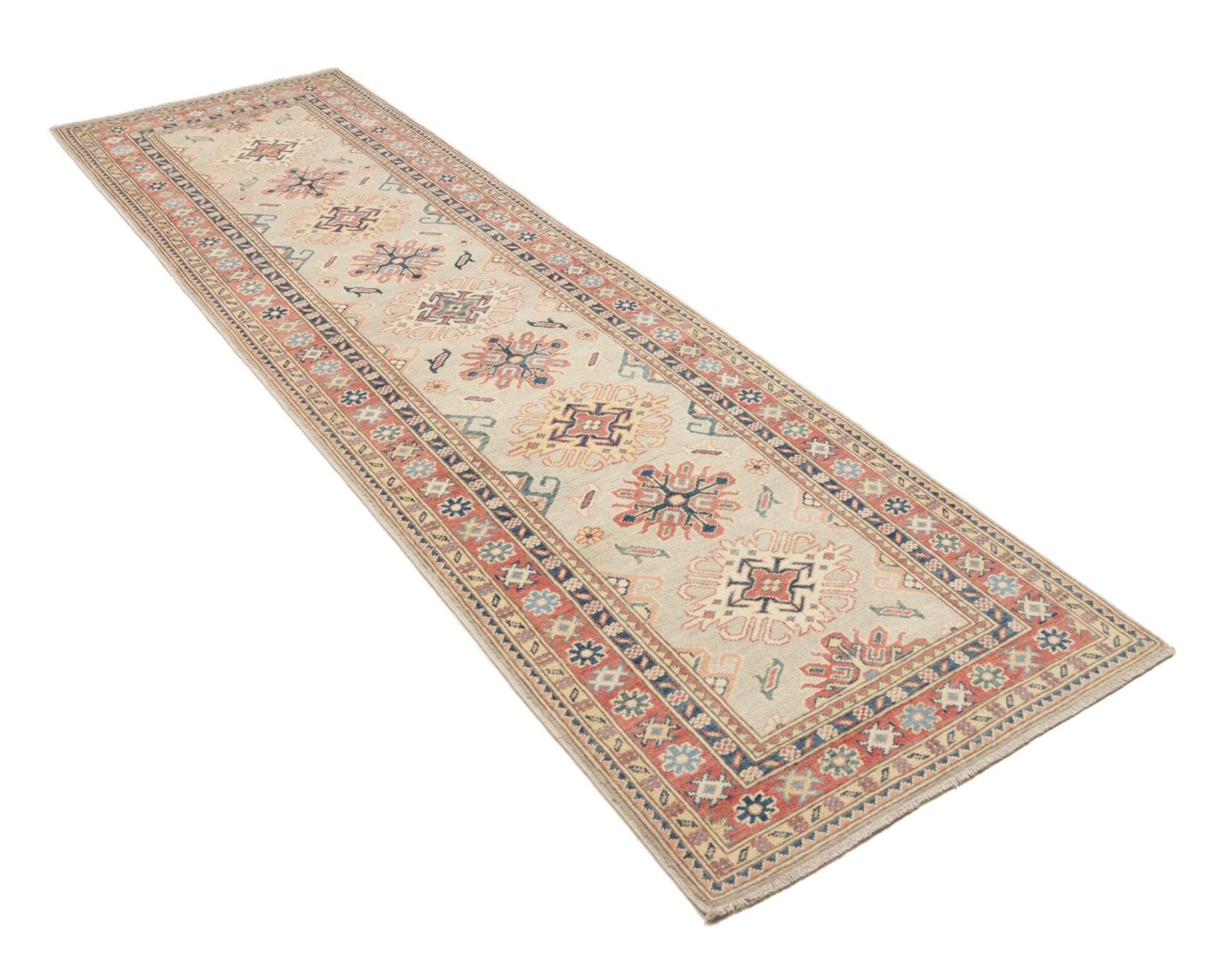 Kazak Orientteppich 88 × 294 cm aus Wolle, handgeknüpft