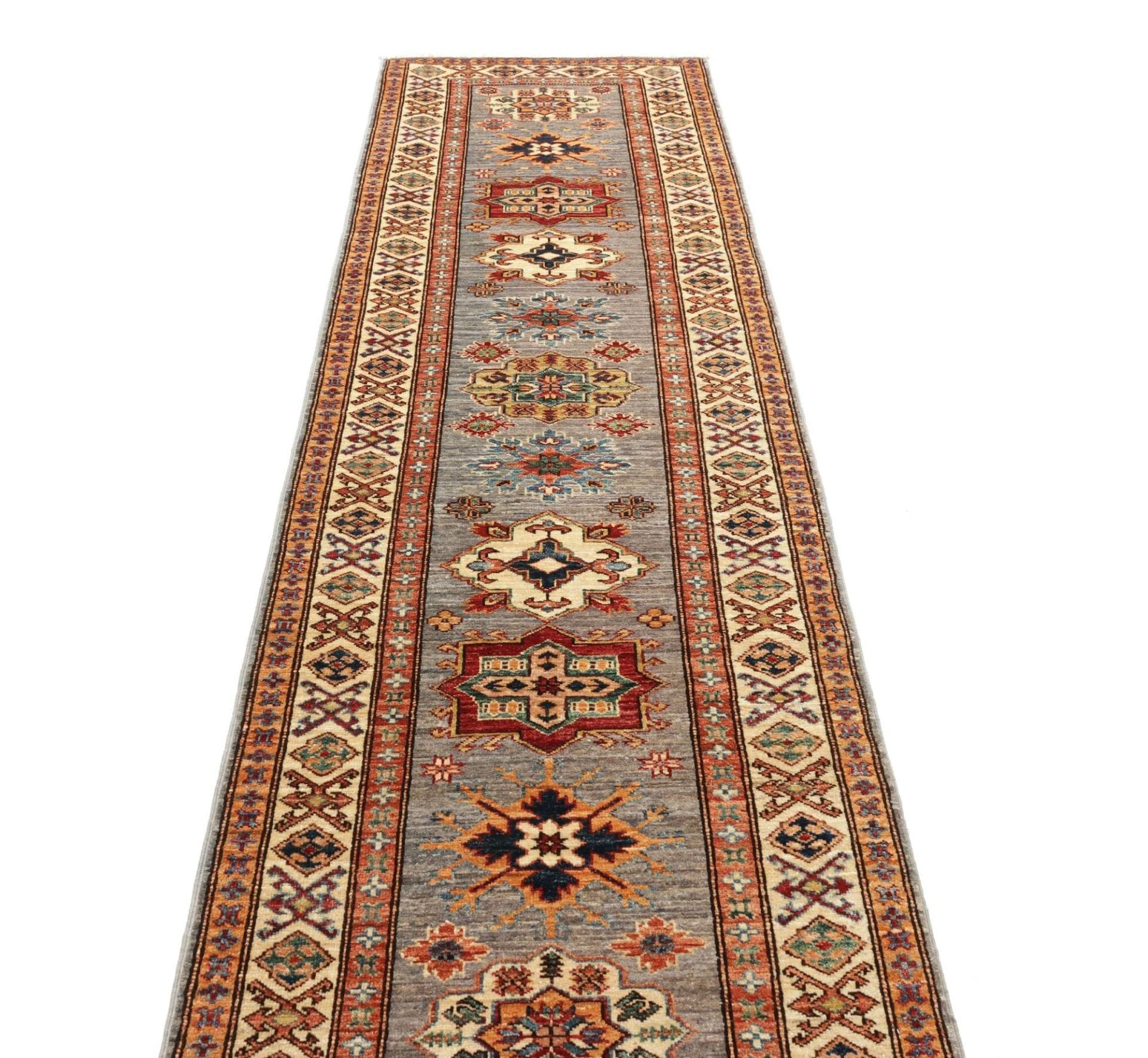 Handgeknüpfter Kazak Orientteppich, 86 × 291 cm, Wolle