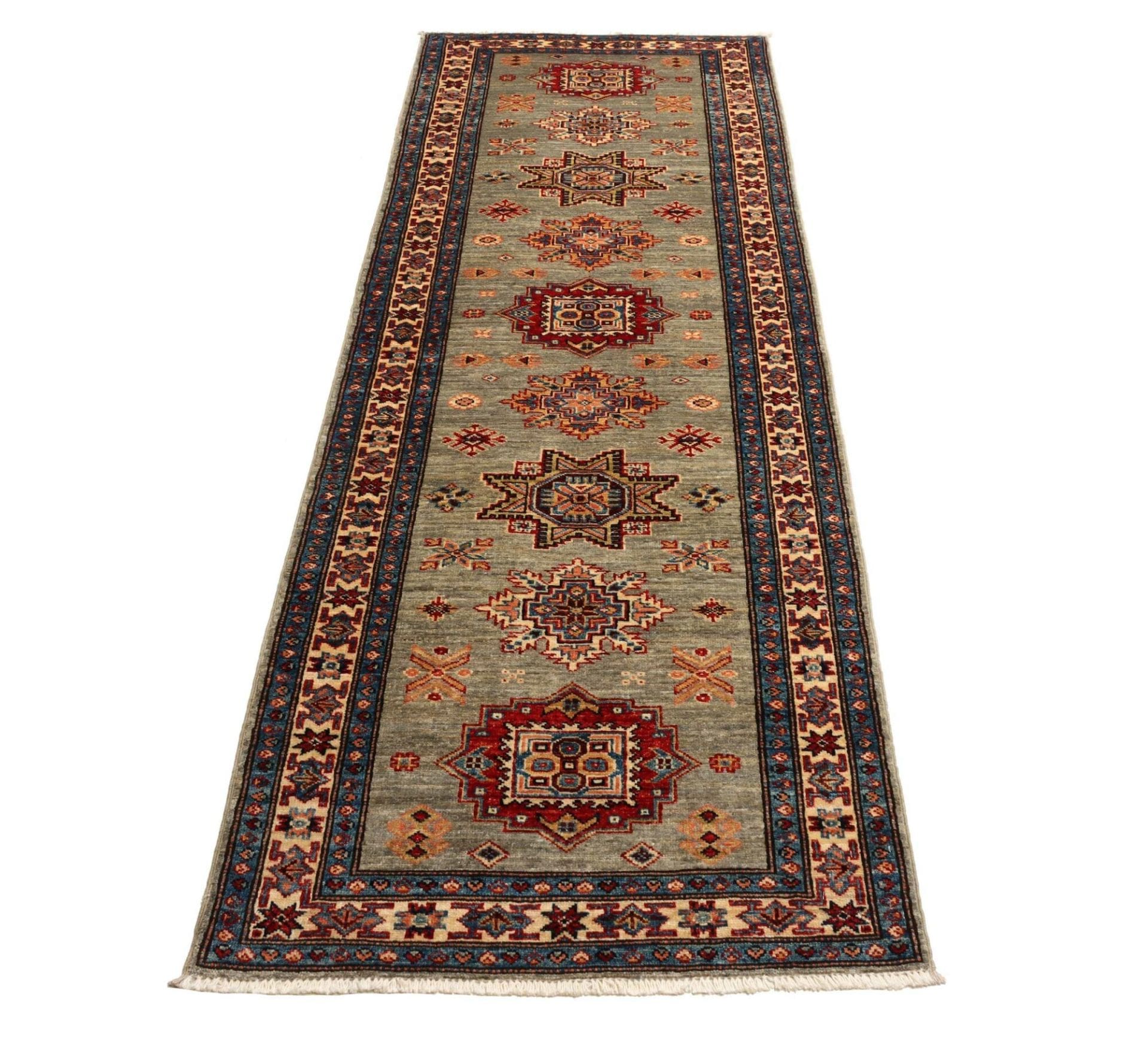 Kazak Orientteppich 82 × 243 cm aus Wolle, handgeknüpft