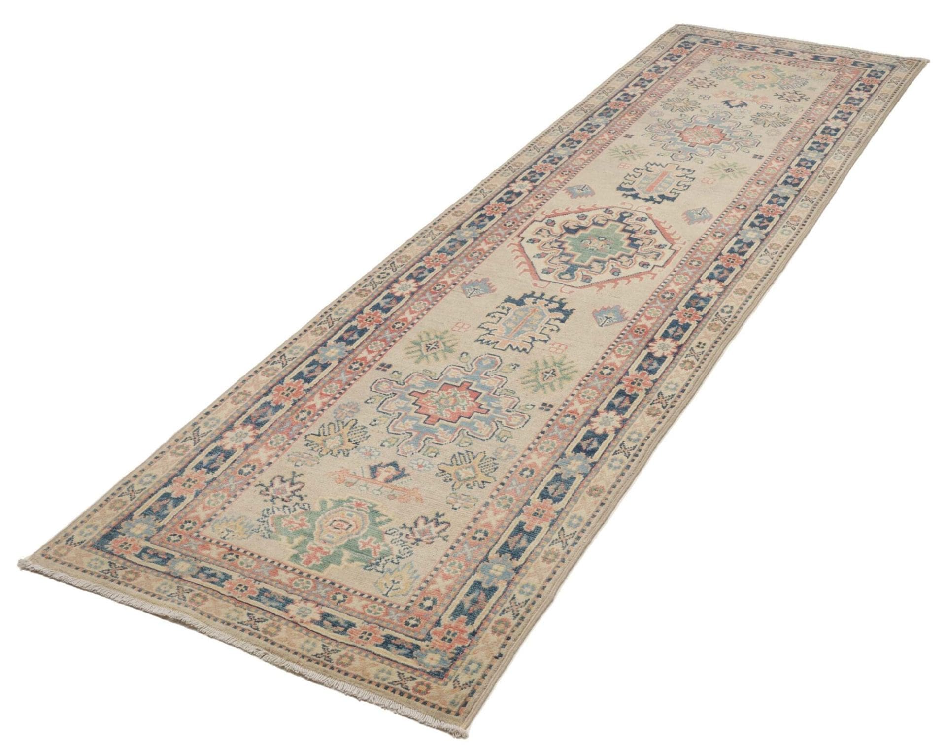 Handgeknüpfter Kazak Orientteppich, 88 × 280 cm, Wolle