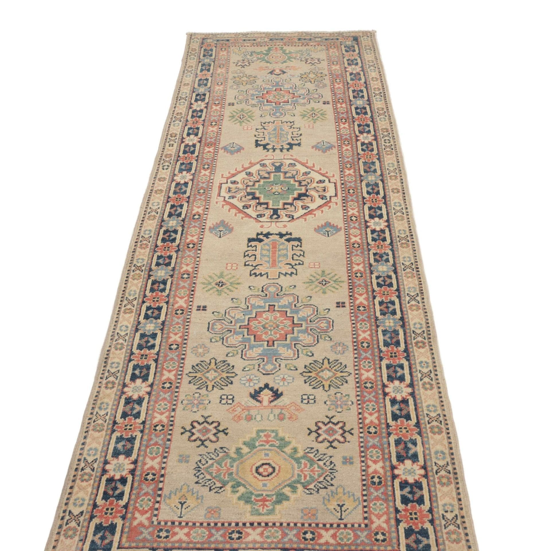Handgeknüpfter Kazak Orientteppich, 88 × 280 cm, Wolle