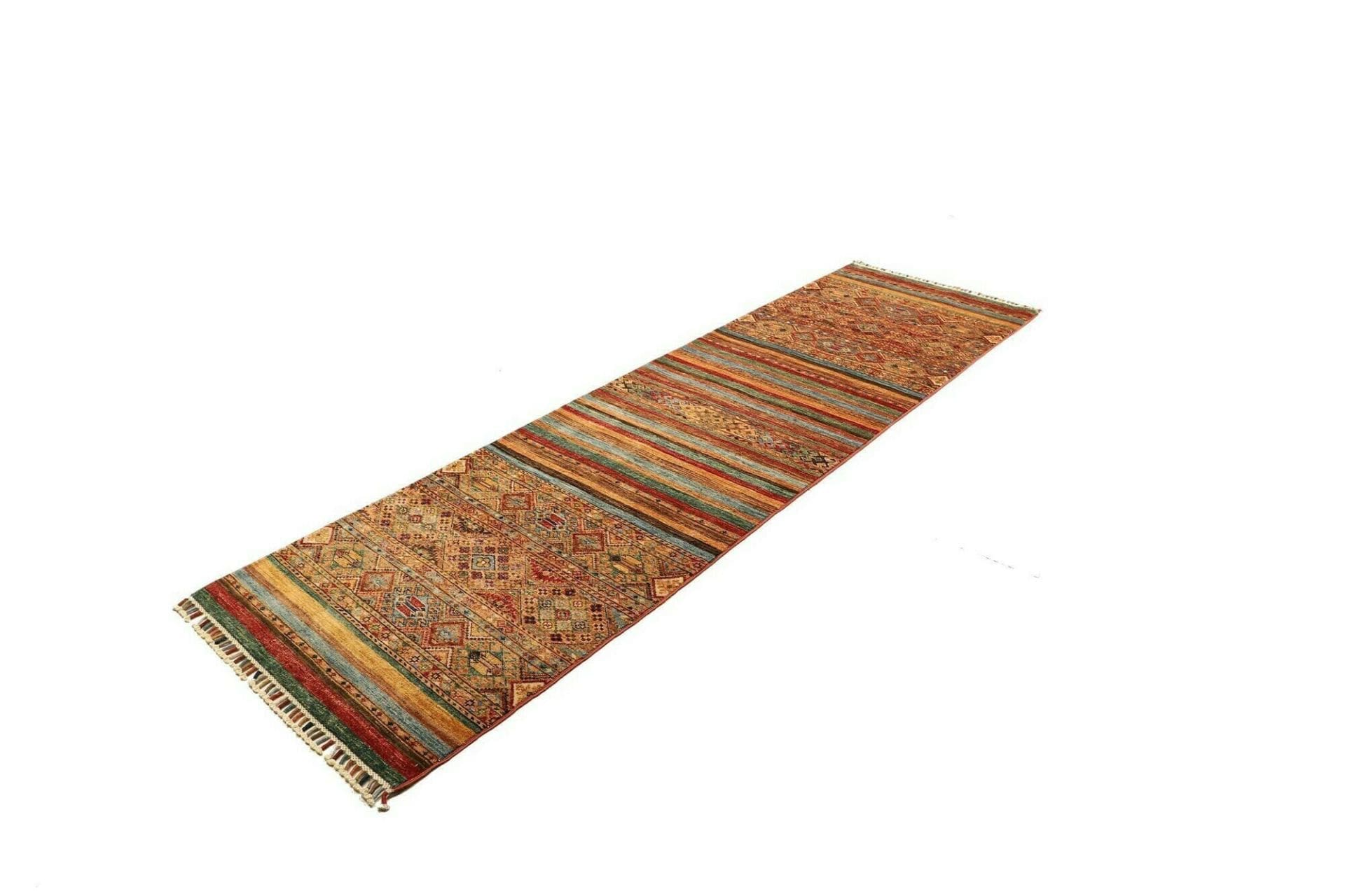 Handgeknüpfter Samarkand Orientteppich, 85 × 282 cm, Wolle