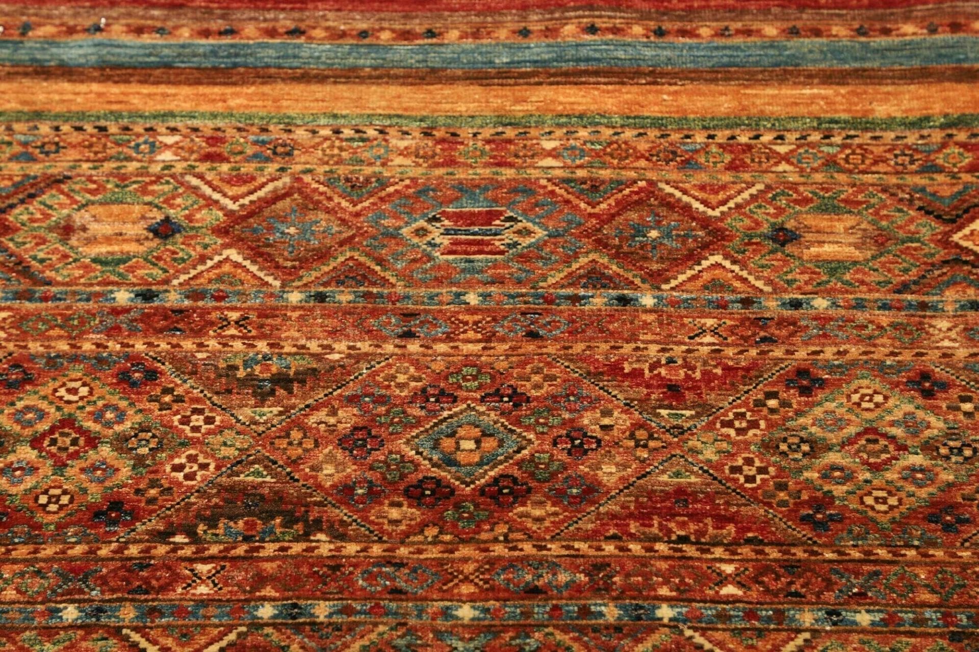 Handgeknüpfter Samarkand Orientteppich, 85 × 282 cm, Wolle