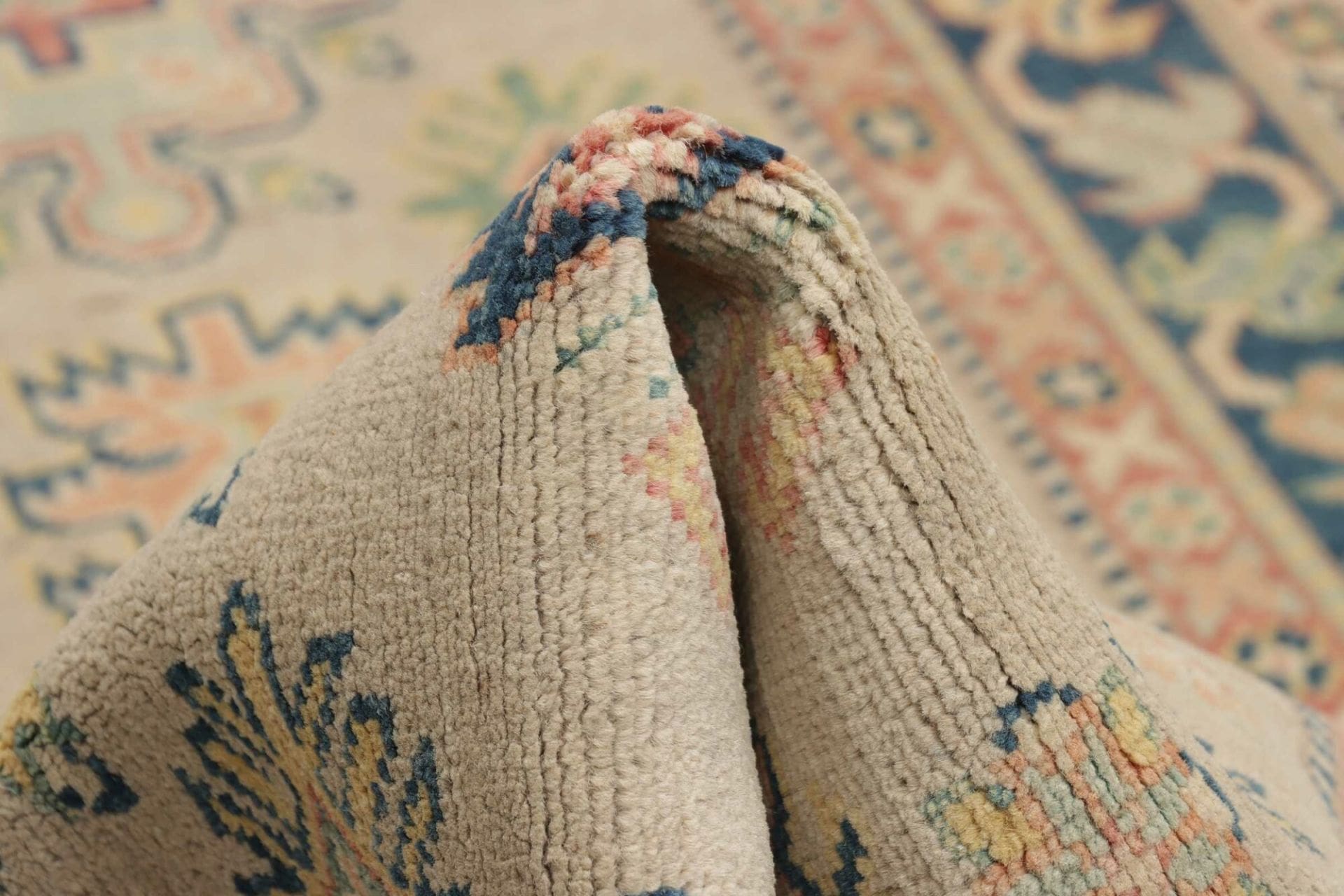 kazak-orientteppich-88-x-287-cm-geometrisches-muster-handgeknupft-8 Handgeknüpfter Kazak Orientteppich 88 × 287 cm
